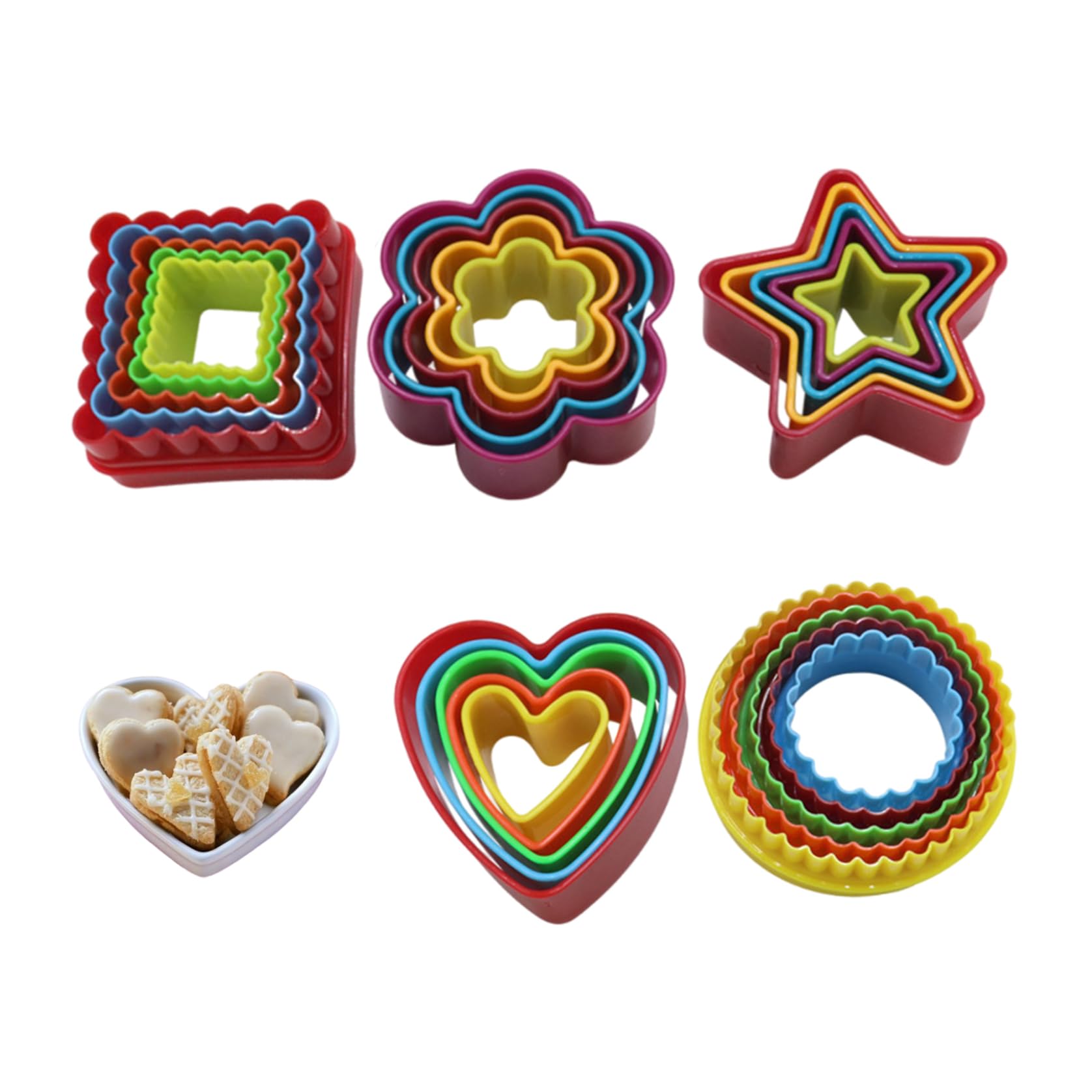 Cortadores de galletas infantiles plásticos para decoración de fiestas escolares y cumpleaños