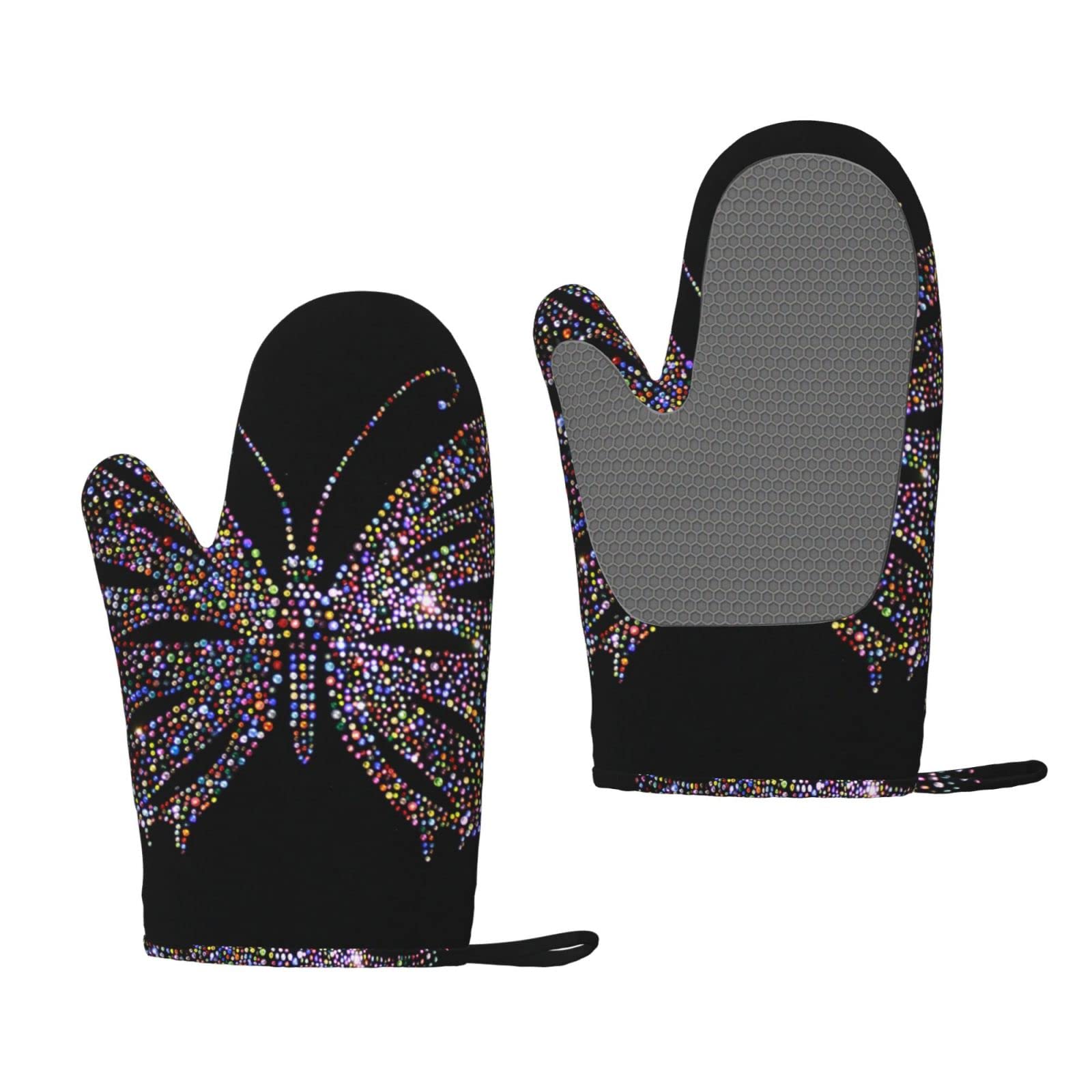 Gants de cuisine en silicone double couche résistants à la chaleur pour four et cuisson