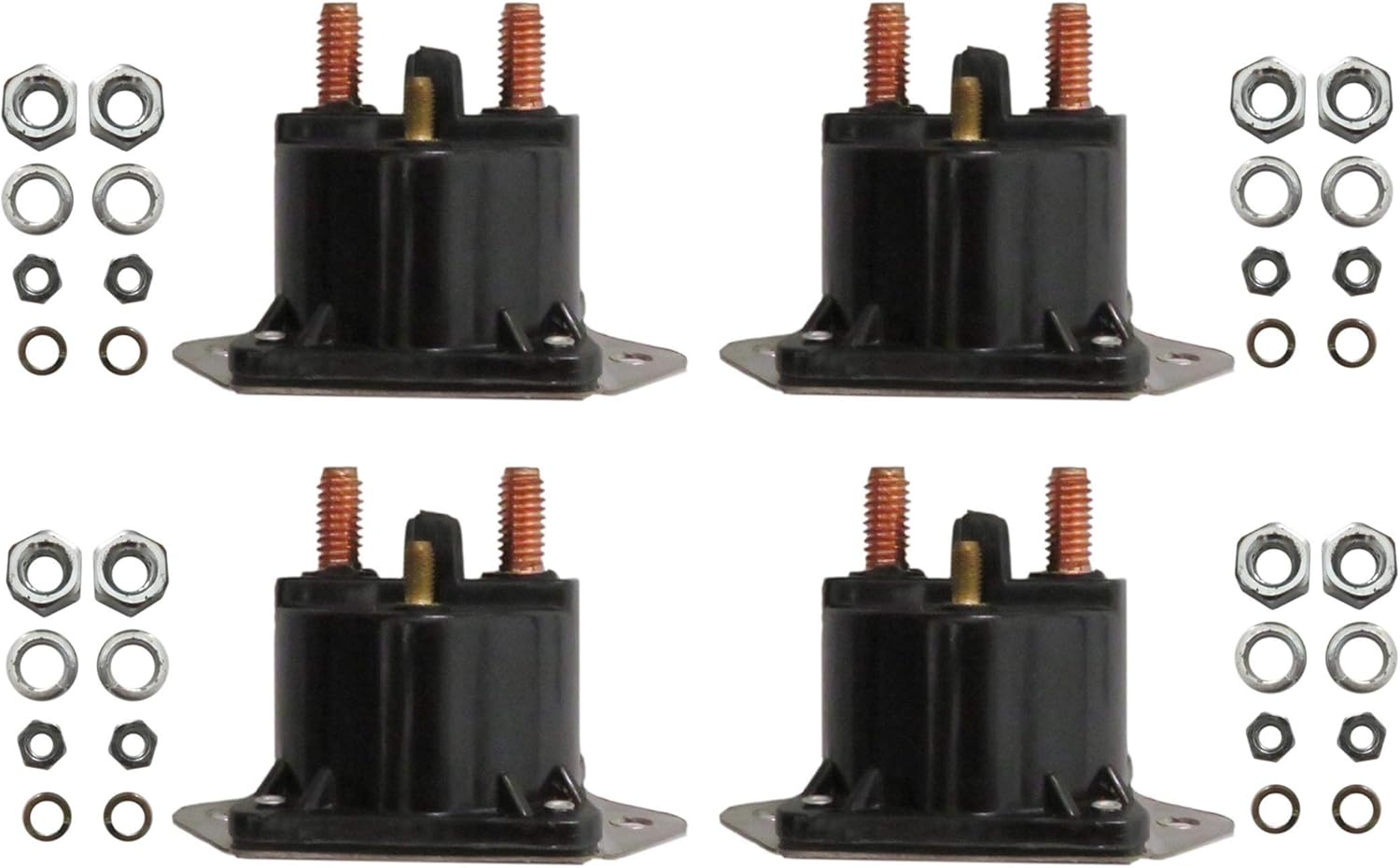 FOUR 4 NEW WINCH SOLENOIDS for WARN 12 VOLT HEAVY DUTY 28396 Solenoid