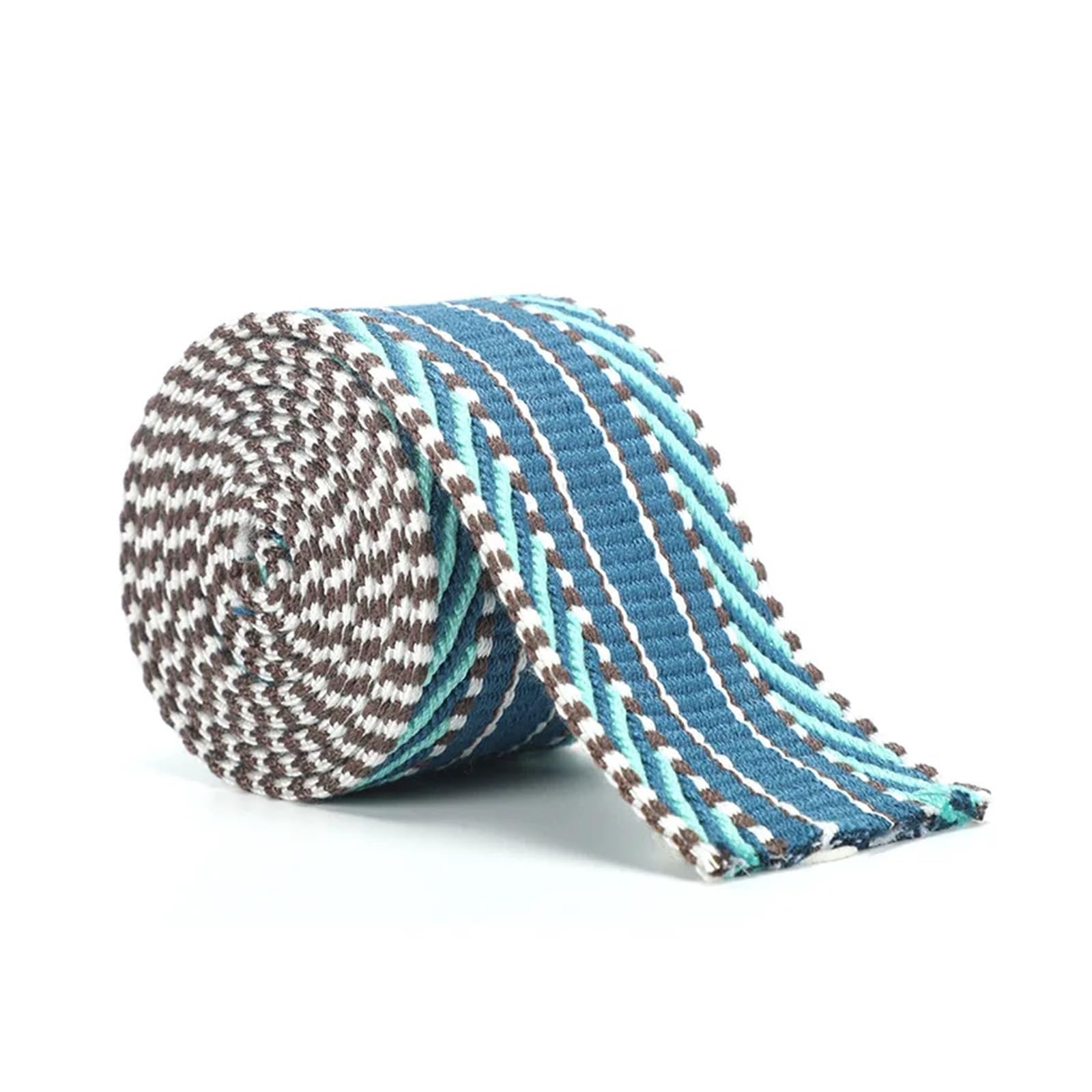 HYFEUOKF Webbing Strap 1 Yard Cotton Webbing 3.8/5CM Width Soft Thin Ribbon Sewing Material For Bag Strap Belt DIY Clothes Tape Decor Craft For Upholstery(Peacock Blue 3.8cm)