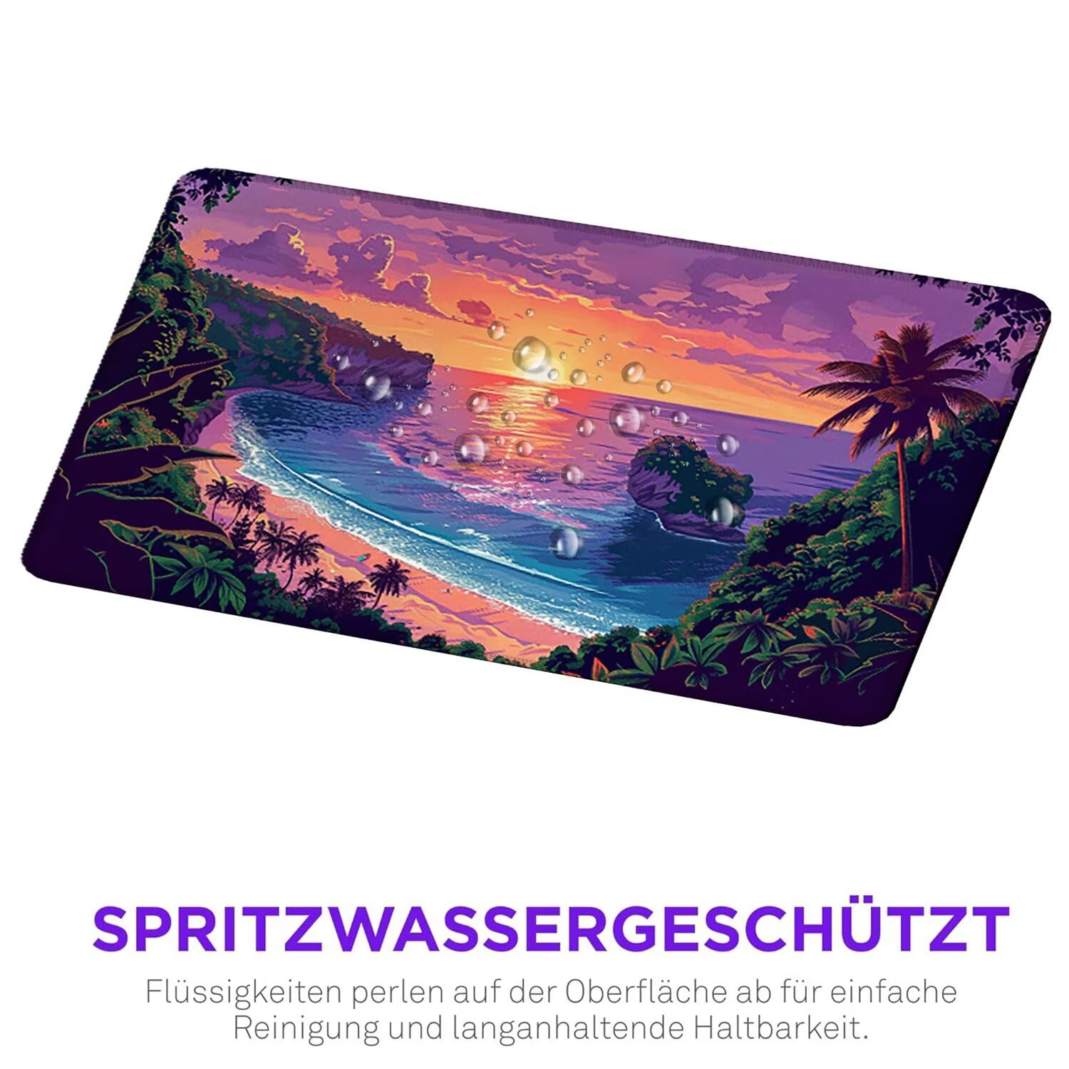 Podkładka pod mysz, mata na biurko do gier plaża zachód słońca podkładka pod mysz 1200 x 600 mm duża podkładka pod mysz biurkowa biurko, odpowiednia do notebooków i komputerów stacjonarnych akcesoriów