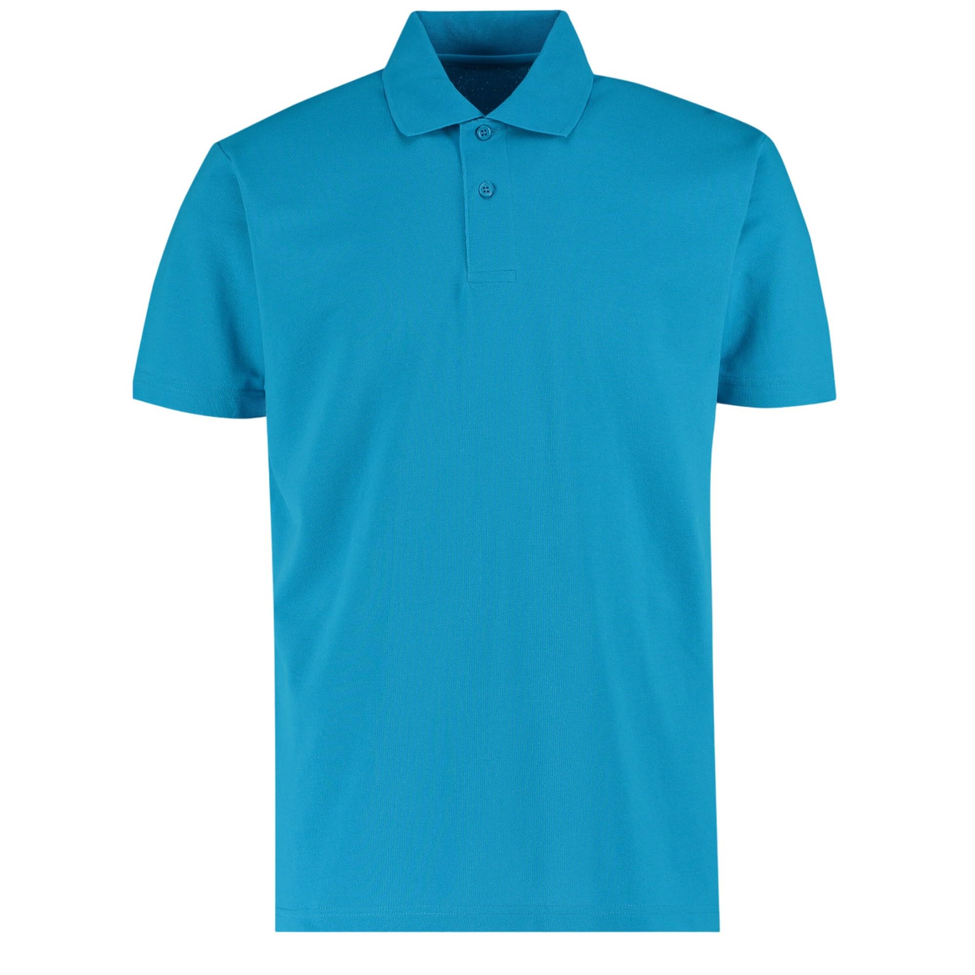 Kustom Kit Mens Short Sleeve Polo Shirts, Turquoise, XXXXX-Large. KK422