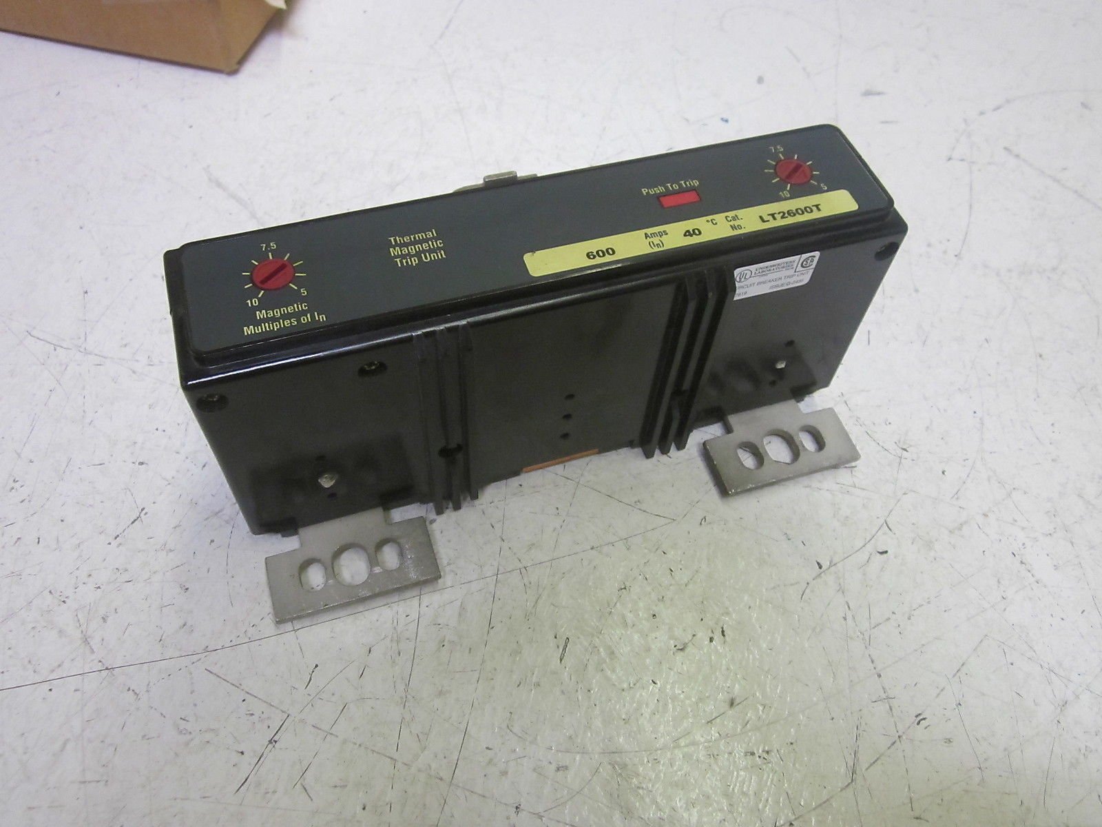 CUTLER HAMMER LT2600T THERMAL MAGNETIC TRIP UNIT 600A 600VACNEW IN A BOX