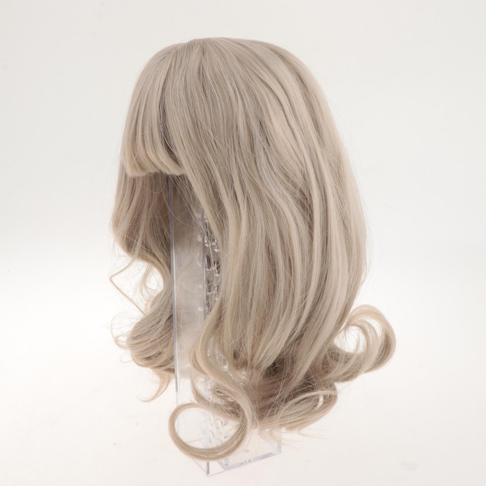 Sharplace 20 cm BJD Puppenperücke, lockiges Haar, handgefertigt, stilvoll, für die Puppenherstellung, für 33–36 cm Kopf, weiche Kostümteile,
