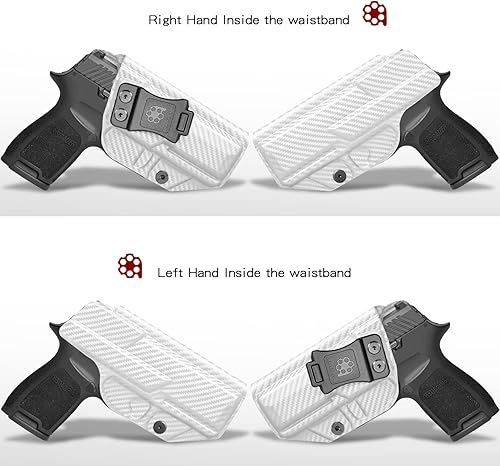 Miniatura 5 de Amberide IWB & OWB KYDEX Funda ajuste Sig Sauer P320 Carry  P320 Compact  P320 M18 Pistola, funda de transporte oculta en la cintura interior,