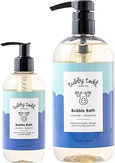 TUBBY TODD 2-Pack Bubble Bath: Hypoallergenic Lavender Rosemary for Sensitive Skin