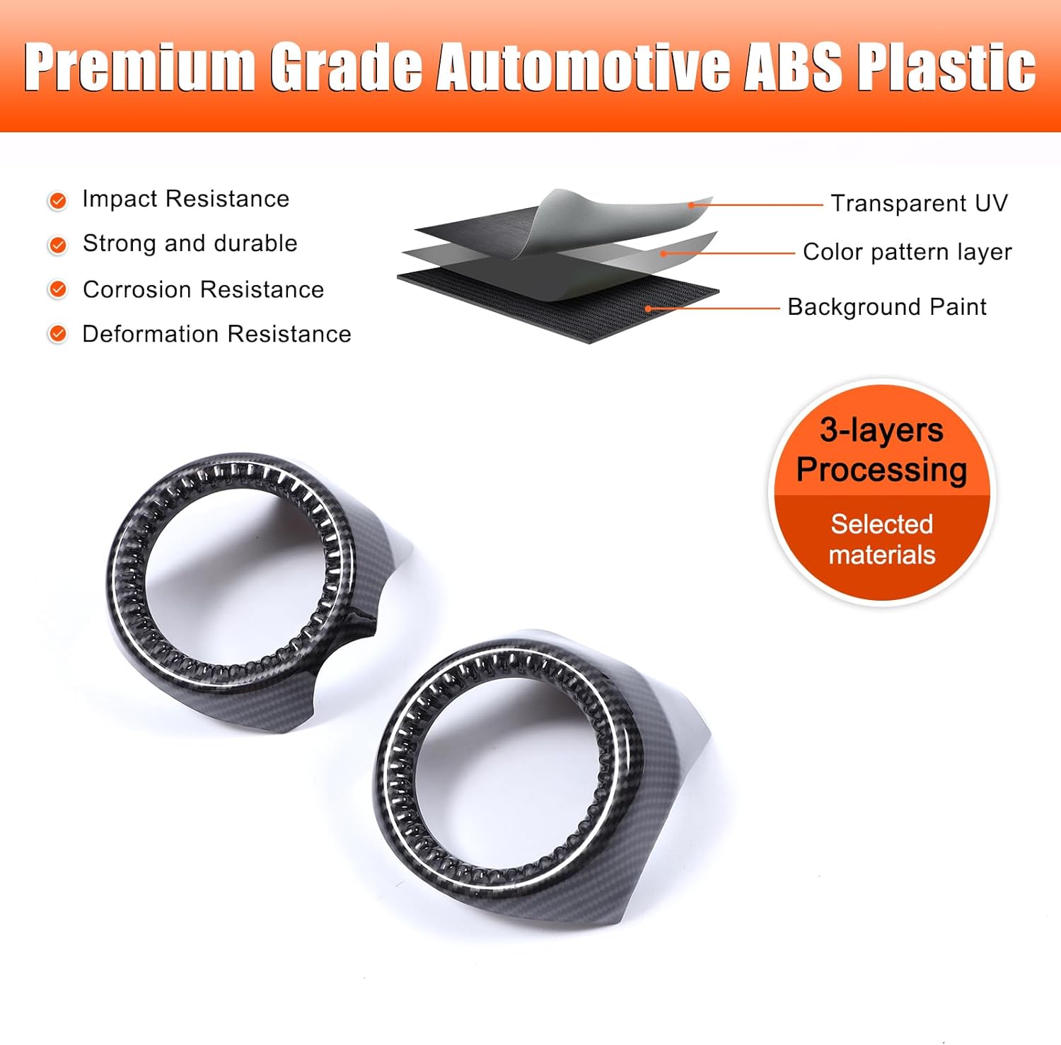 Car Dashboard Side Air Vents Cover Compatible with Toyota Land Cruiser Prado 250 J250 LC250 2024 2025 2026 Accessories, Dash Board Air Vent Cover Trim (Carbon Fiber Pattern)