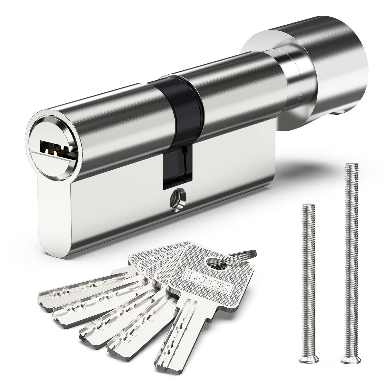 Valorada 35/35T(70mm) Thumb Turn Euro Cylinder Lock with 5 Keys