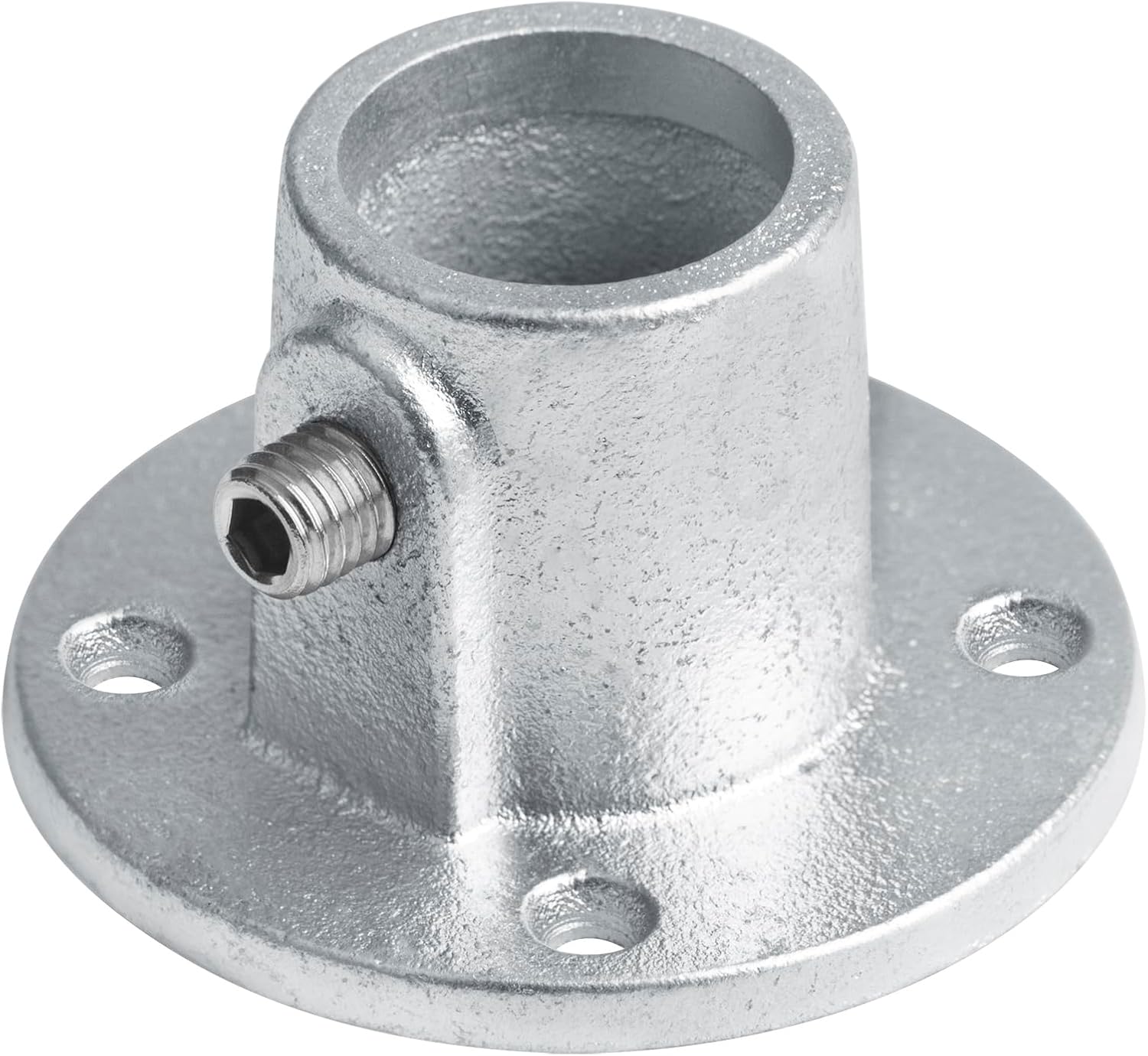 4 PCS Railing Flange Pipe Base Structural Fitting Fits 1" Nominal (OD 1.315") Galvanized Pipe