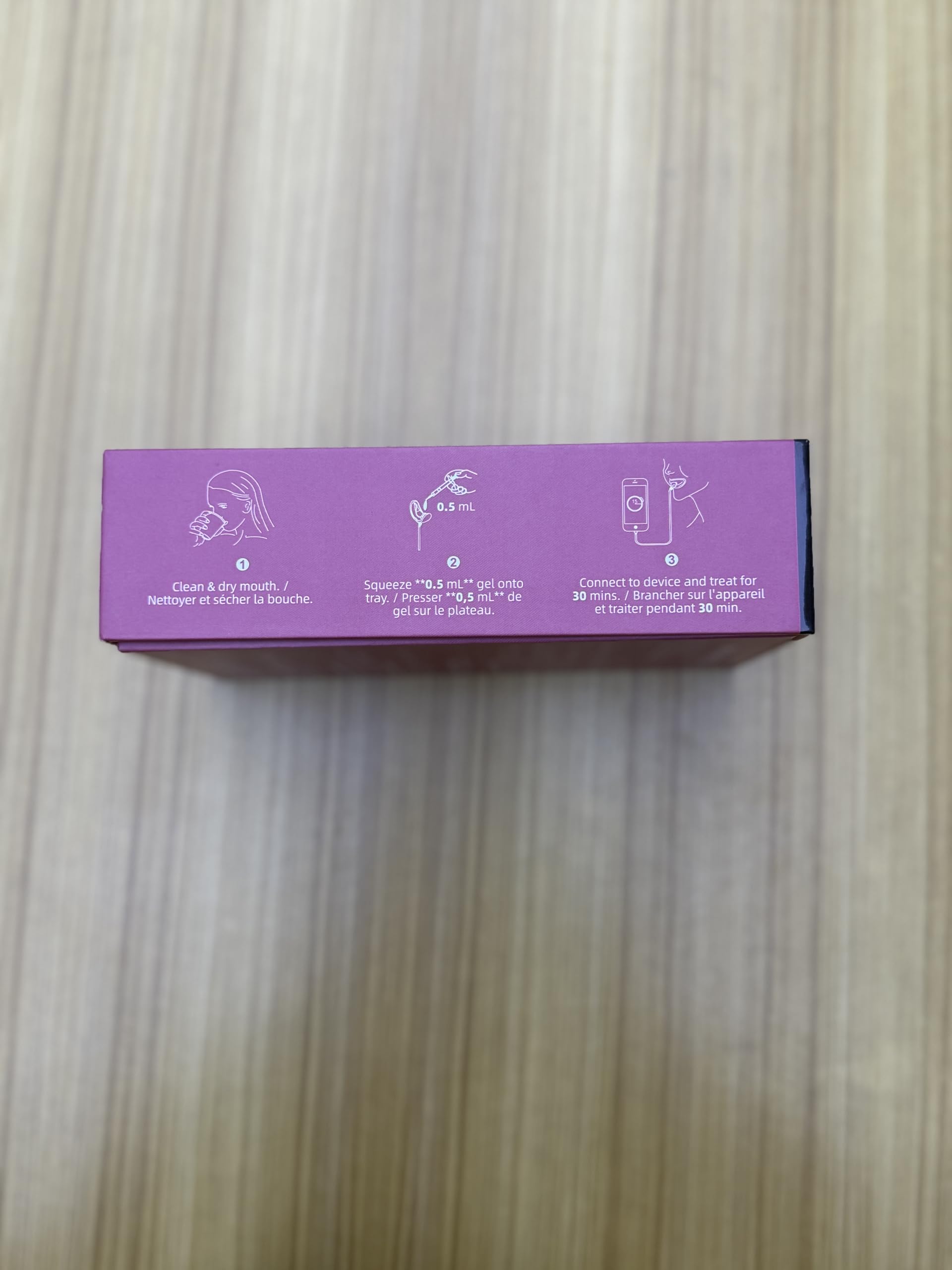 Pdoo Set di sbiancamento dentale con luce LED per denti sensibili, confezione da 5 gel