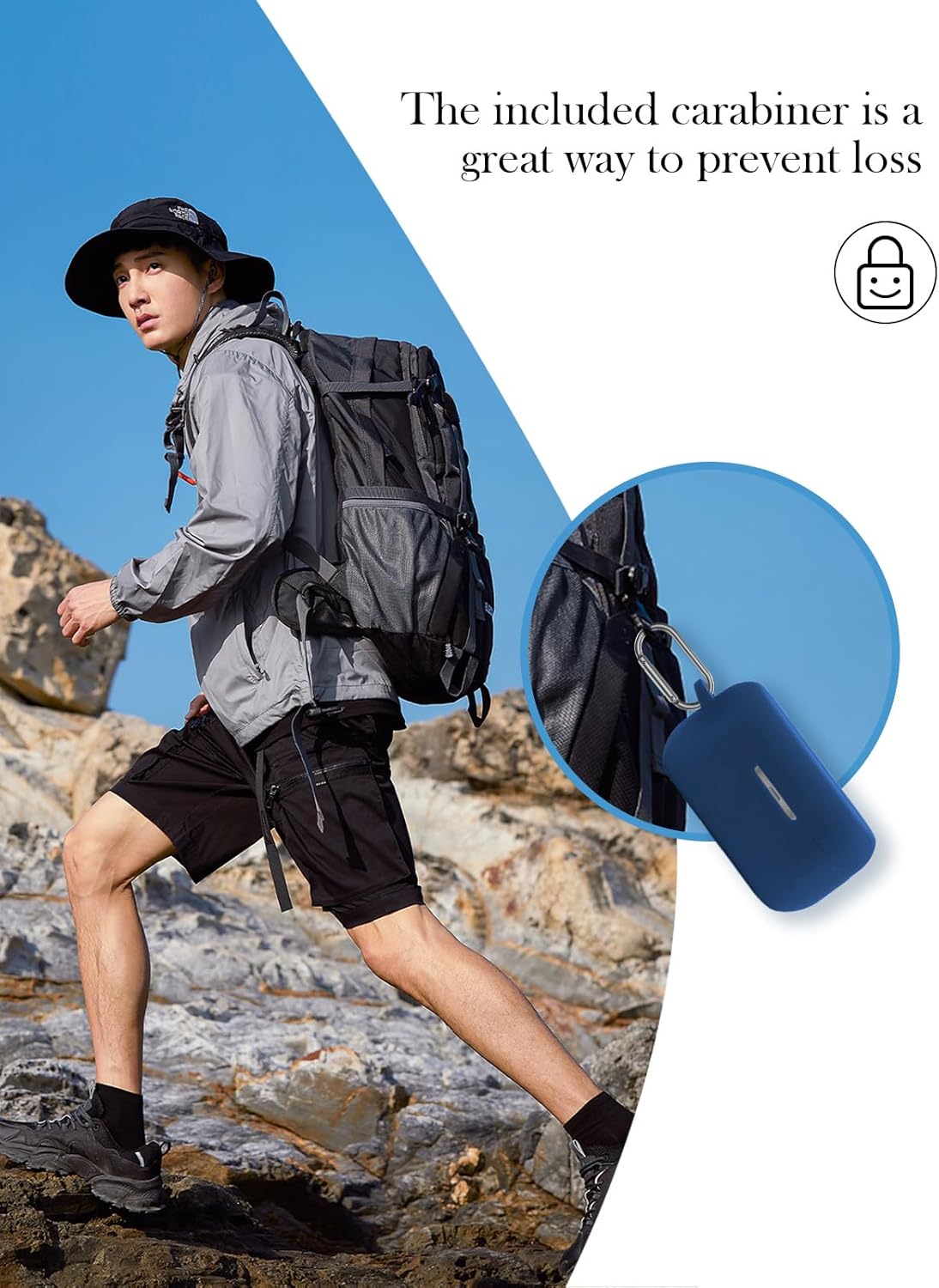 Case for Technics EAH-AZ100 Technics Reference Class Hi-Fi Wireless Earbuds,Soft Protective,BOVUGAC Silicone Case Cover with Keychain & Cleaning Kit & Lanyard for Technics EAH-AZ100-K Earbuds-Blue - Image 4