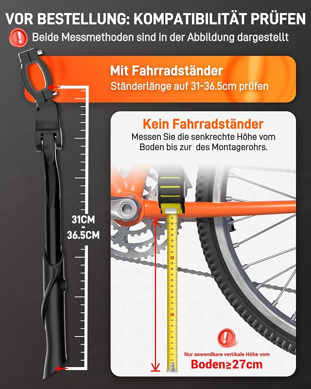 HENMI Univerzális Kerékpártámasz 24-29 Colos Kerékpárokhoz - 35-45 kg Teherbírás, Állítható Magasság, Stabil Tartás MTB, Trekking és Városi