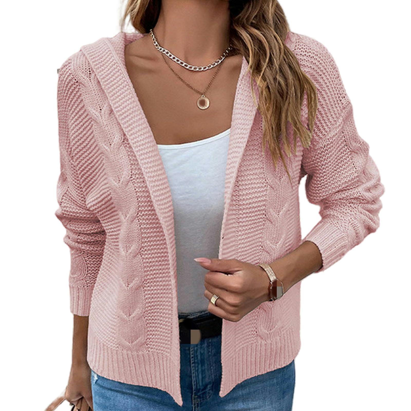 NOGRAX Rebeca Mujer Verano Suéteres con Capucha para Mujeres Coat Streetwear Cardigan De Punto