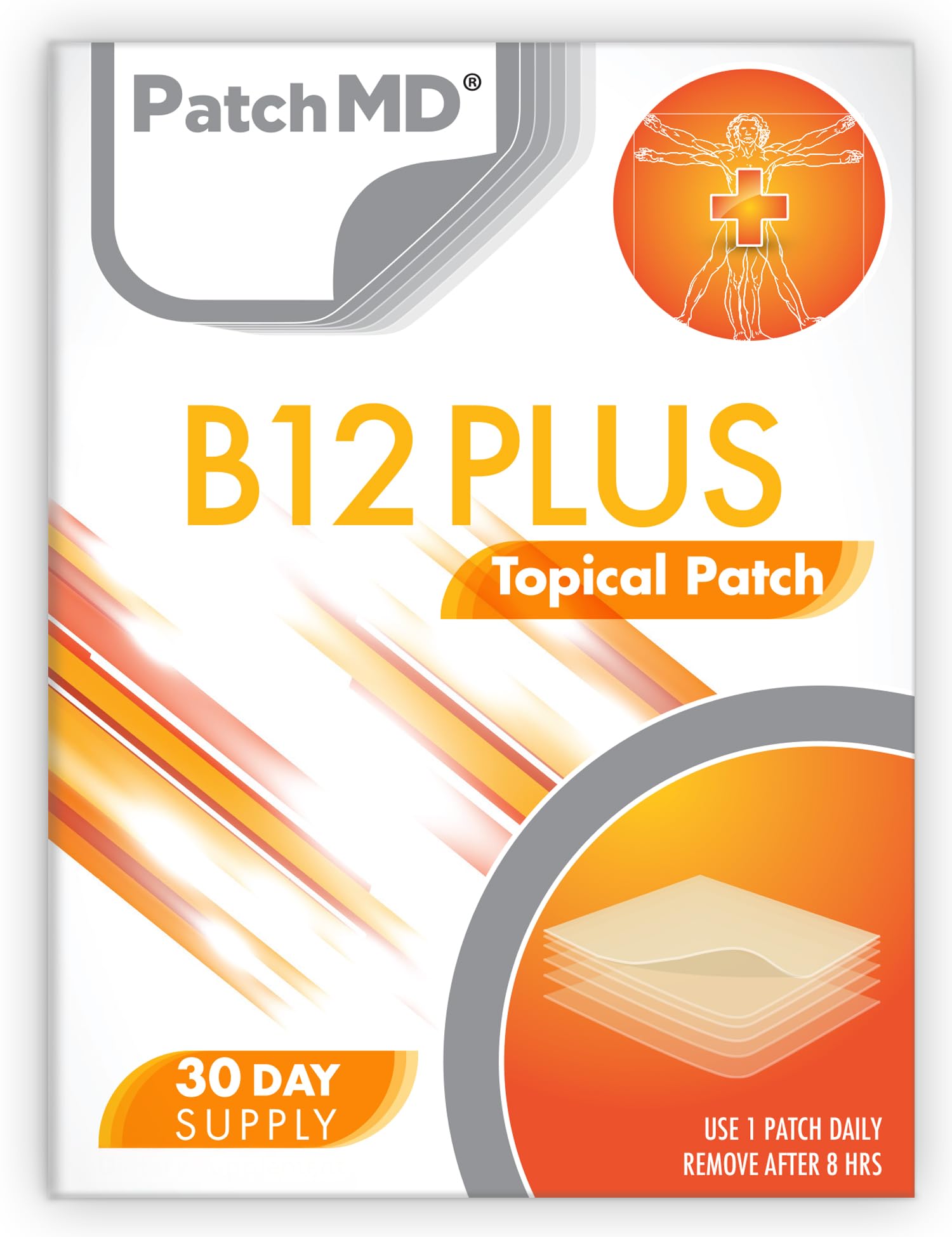 PatchMD Adesivos de vitamina B12, 30 unidades