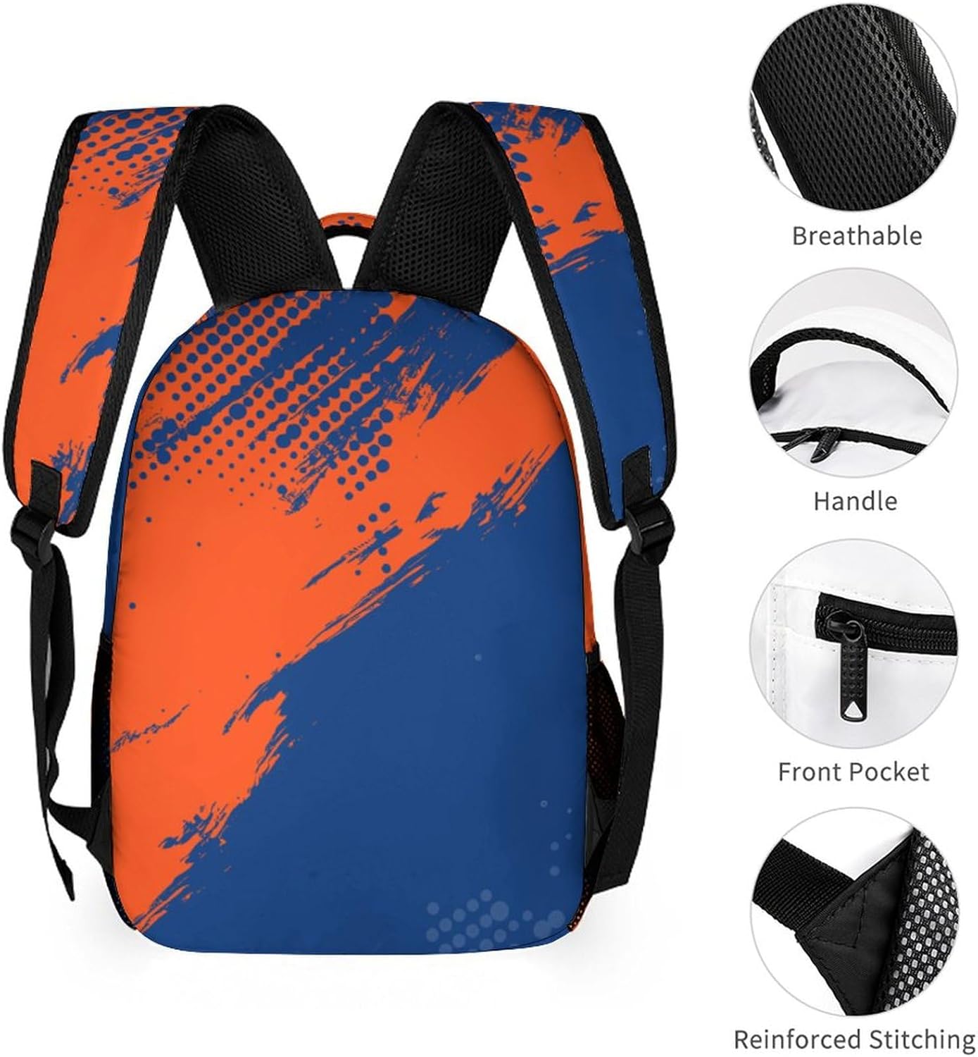 Custom School Backpack High Capacity Student Bag Basketball City Gifts for Kids Backpack Men Women, Add Name & Number