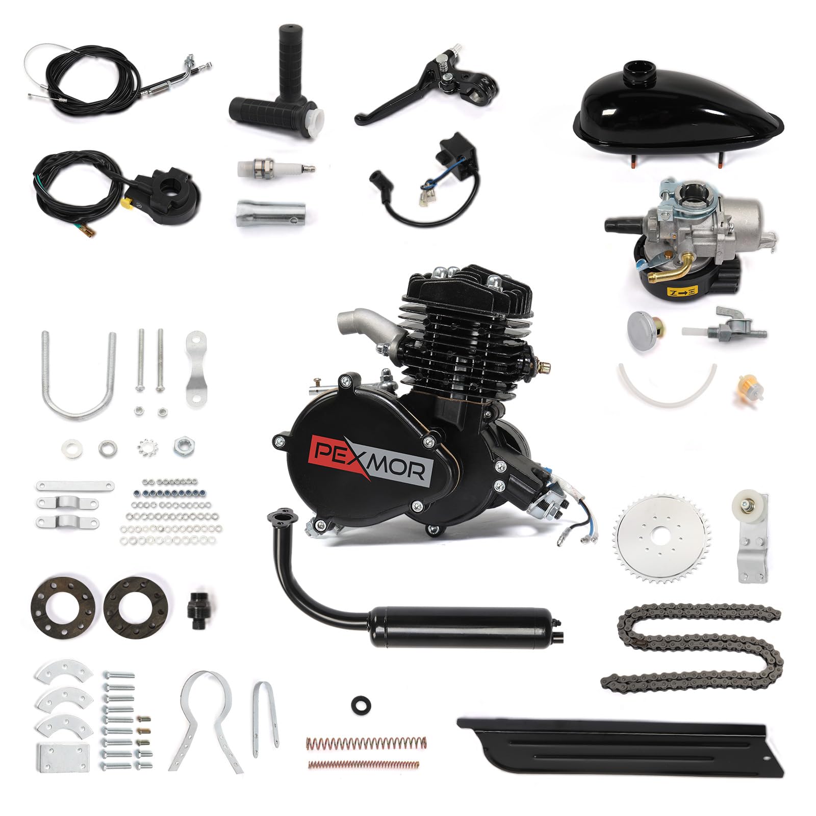 Buy PEXMOR50cc Bicycle Engine Bike Motor Kit, 2 Stroke Motorized Bike