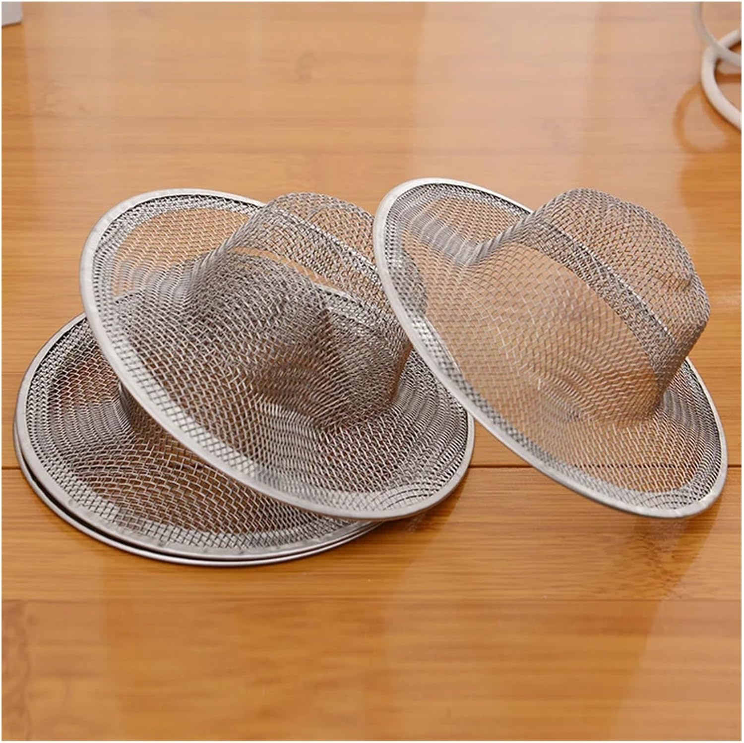 2-5Pcs Stainless Steel Bathroom Drain Filter Net Screening Sink Drain Strainer Shower Hair Catchers Stoppers Kitchen Accessories(4pcs y,9CM)
