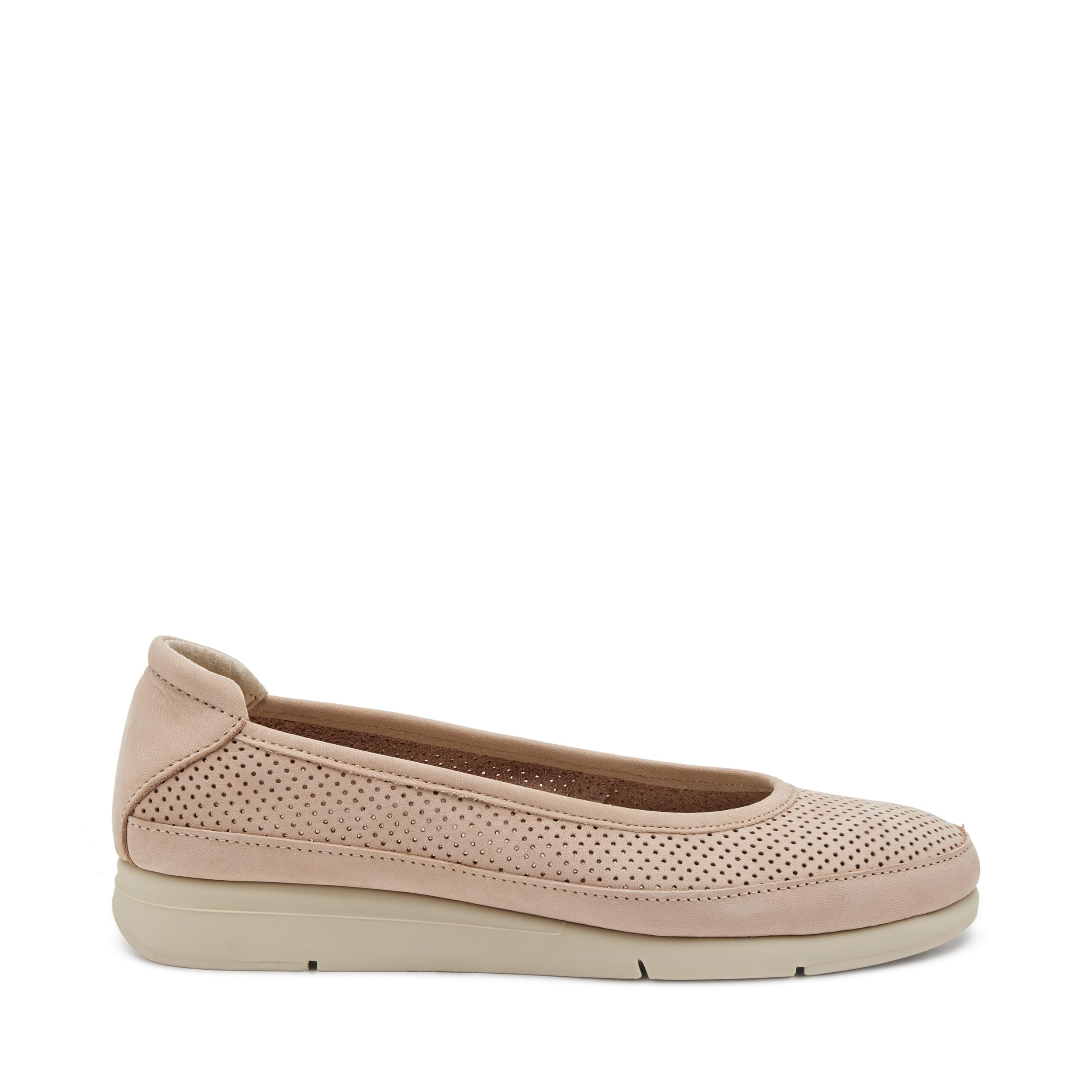 Frau - Ballerina ComfortTech in Nabuk punzonato