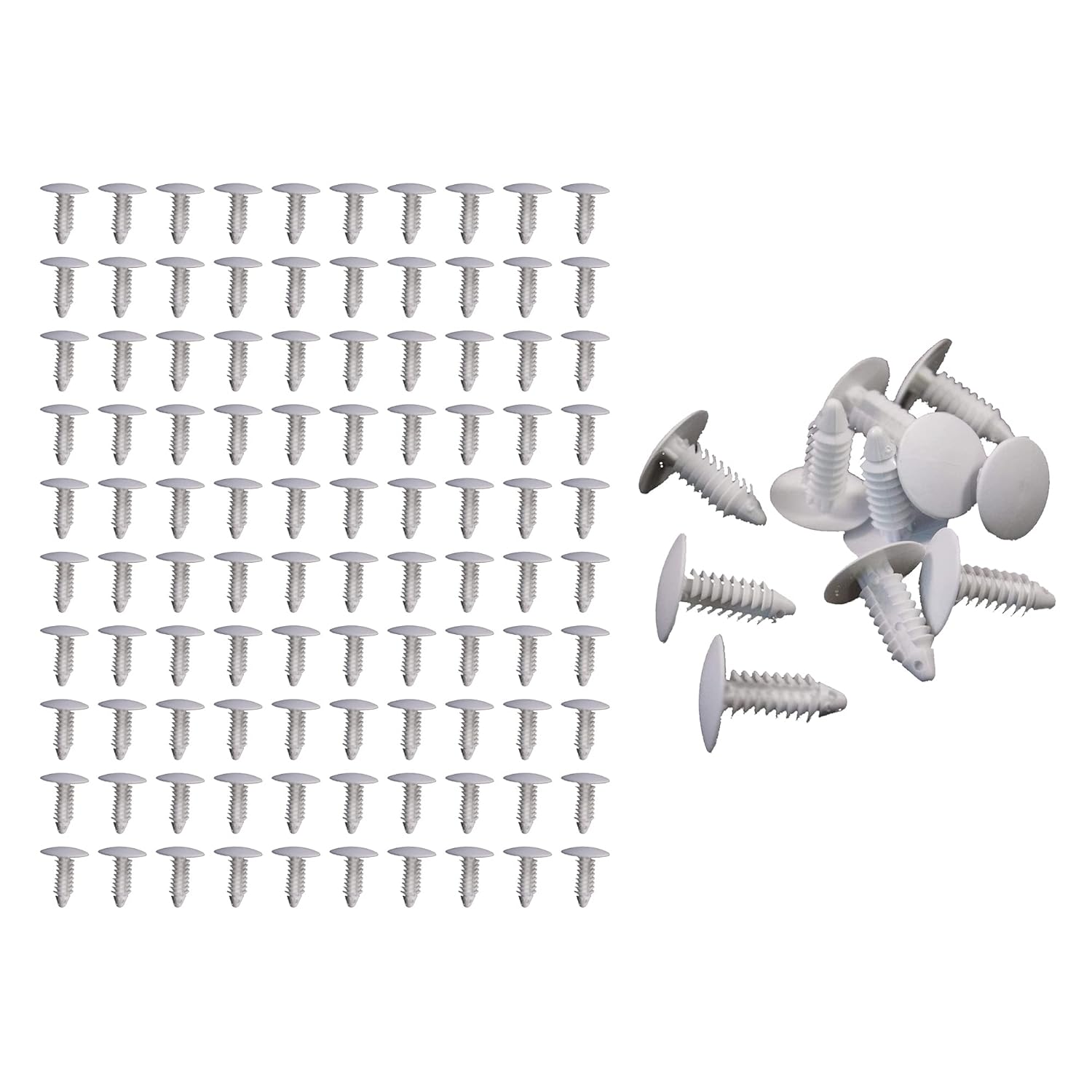 CrawlSpace-DIY Vapor Barrier Clips – Christmas Tree Fasteners for Crawl Space Encapsulation, Nylon Plastic Rivet Clips for Poly Liners & Vapor Barrier Installation, White (1000 Pack)