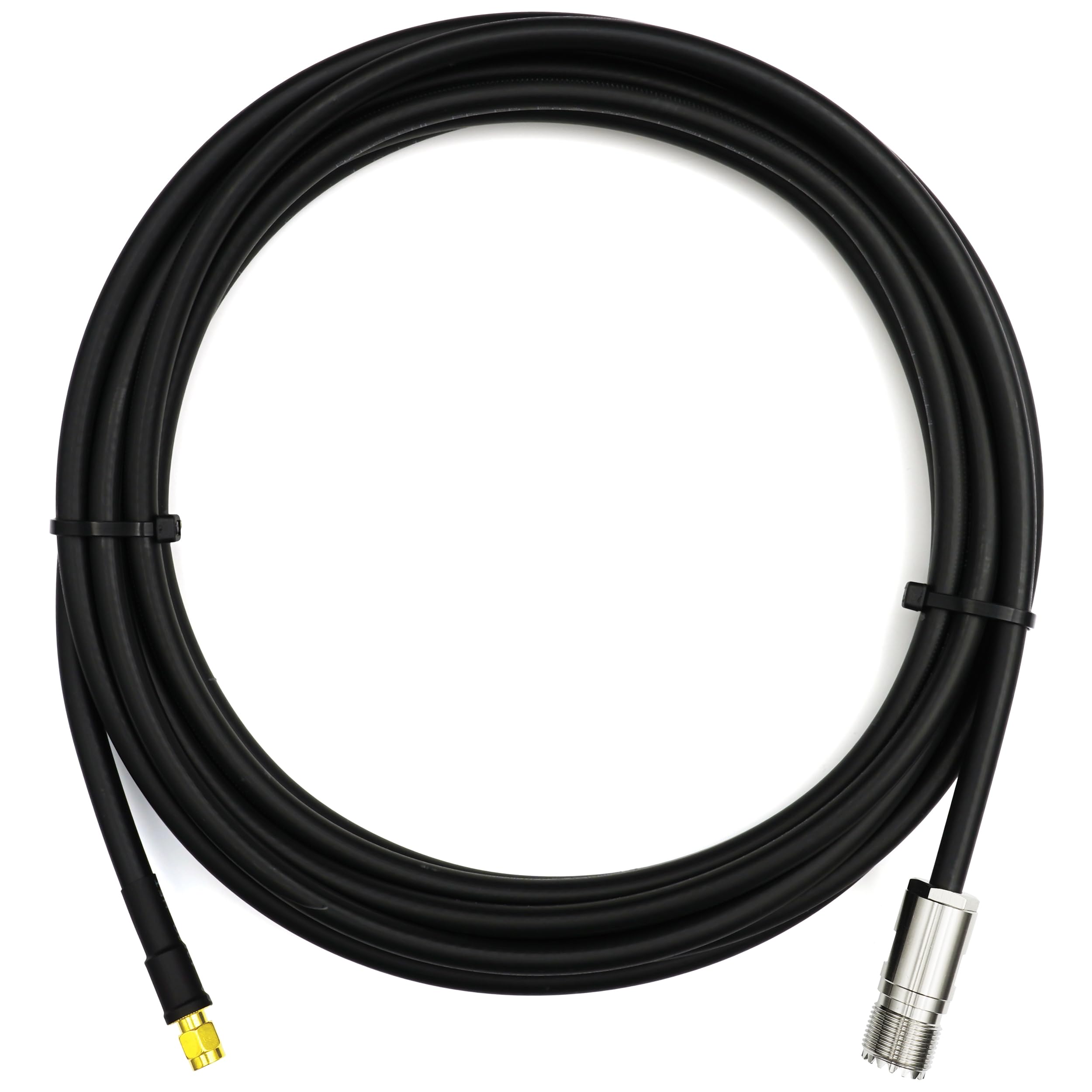 30m SO239 a SMA Maschio Cavo coassiale UHF impermeabile a bassissima perdita – prolunga 30 metri da esterno 8D-FB Ø11,1mm – per HAM cavo antenna CB radio analizzatore misuratore SWR VHF