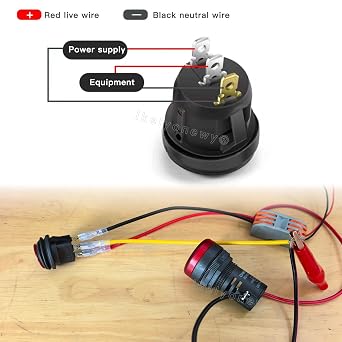 Red Led Lighted Switch Waterproof Toggle 12V 20A Spst 3 Pin Round Rocker Switch for Car Rv Marine Boat (5Pcs) lkelyonewy