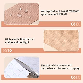Boobytape for Breast Lift, Push Up Nipple Tape, Breast Tape for Large Breasts A-G Cup Beige, Waterproof Sweat-Proof