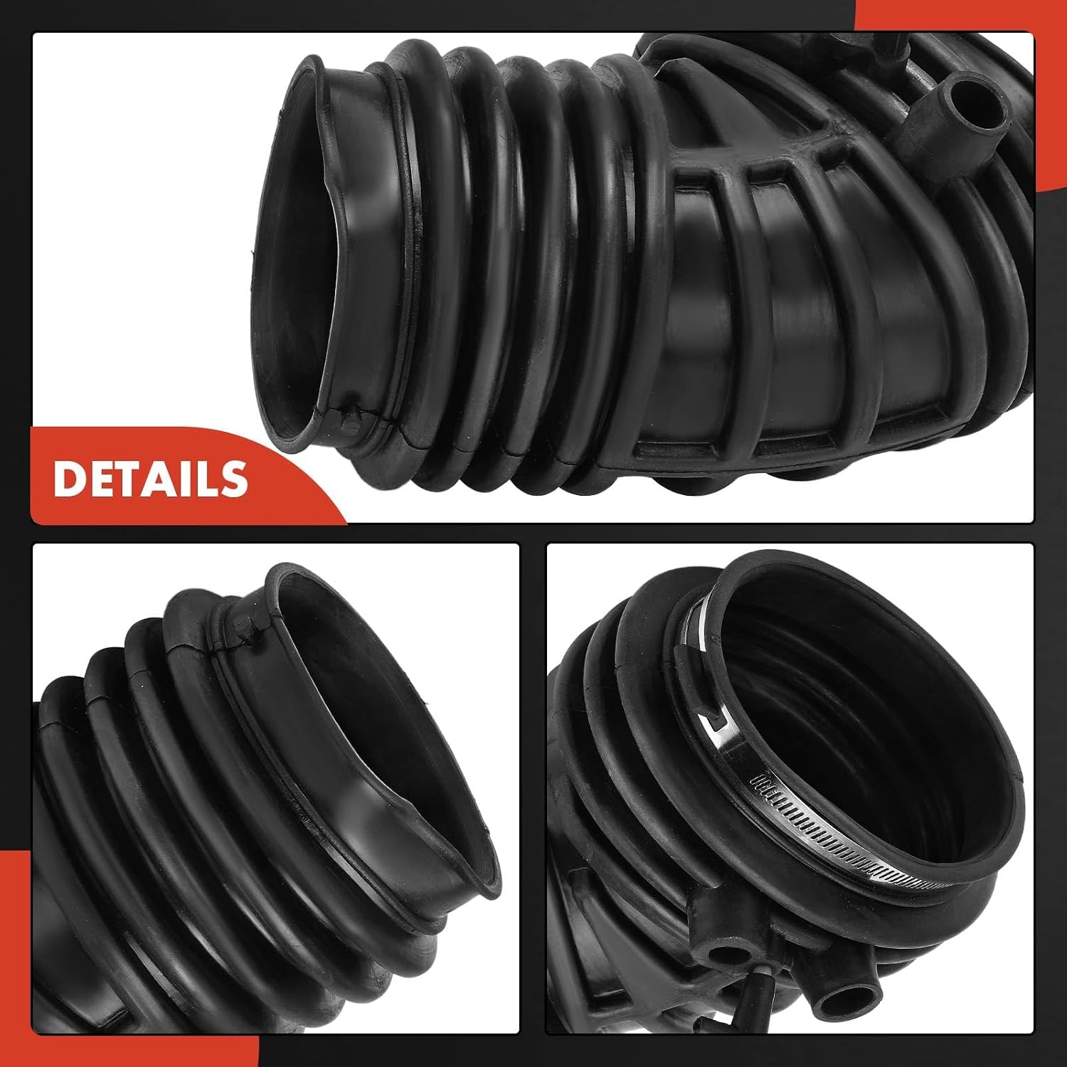 A-Premium Engine Air Clean Intake Tube Hose with Clamps Compatible with Ford F-150 F150 2001-2003, F-150 Heritage 2004, 4.6L 5.4L