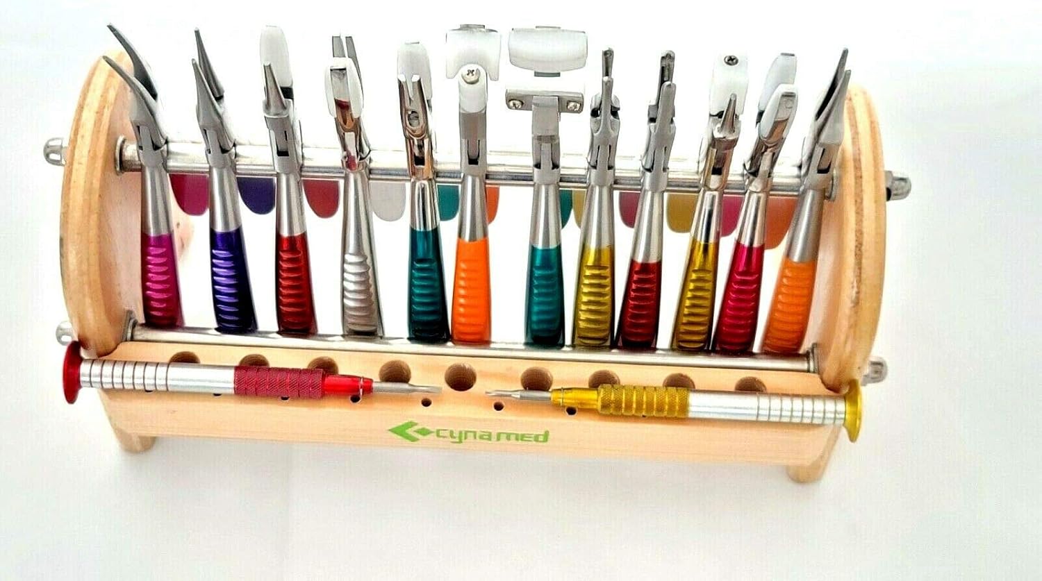 Premium German Optical Plier Eyeglass Repair Tool Kit -14 Each Optician ! Optical Pliers,Eyeglasses Tool Set- with 12 Optician’s Pliers and 2 Screwdrivers with Stand image 5