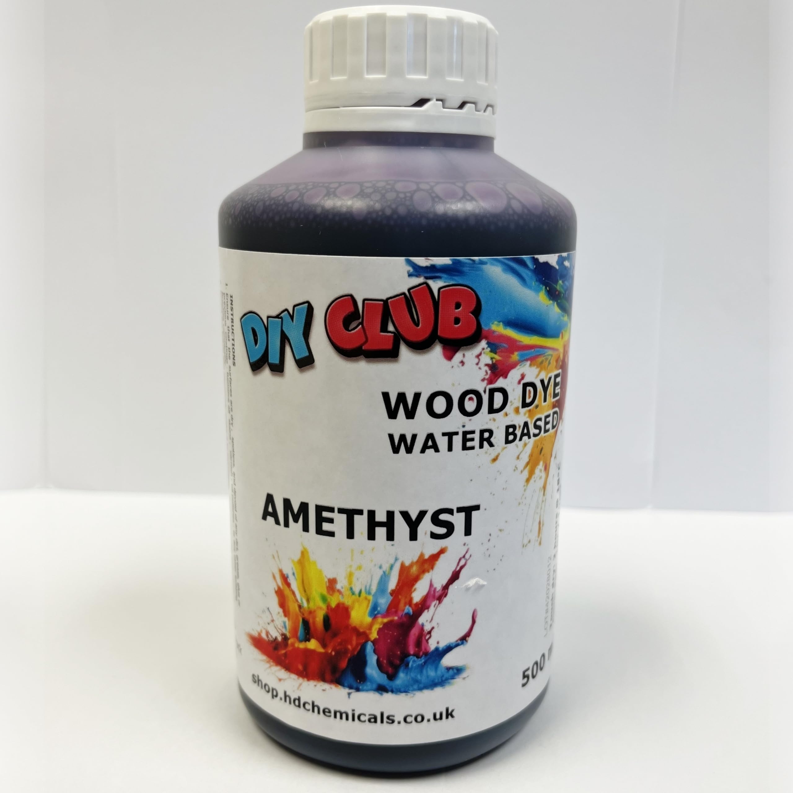 Water-Based Wood Dye, Wood Stain 500ml, 1000ml. Eco-Friendly, Non-Toxic, for DIY Interior Projects, Quick Dry, Furniture.Black, Red, Green, Blue, Pine, Oak, Brown, Mahogany, (Amethyst, 500ml)