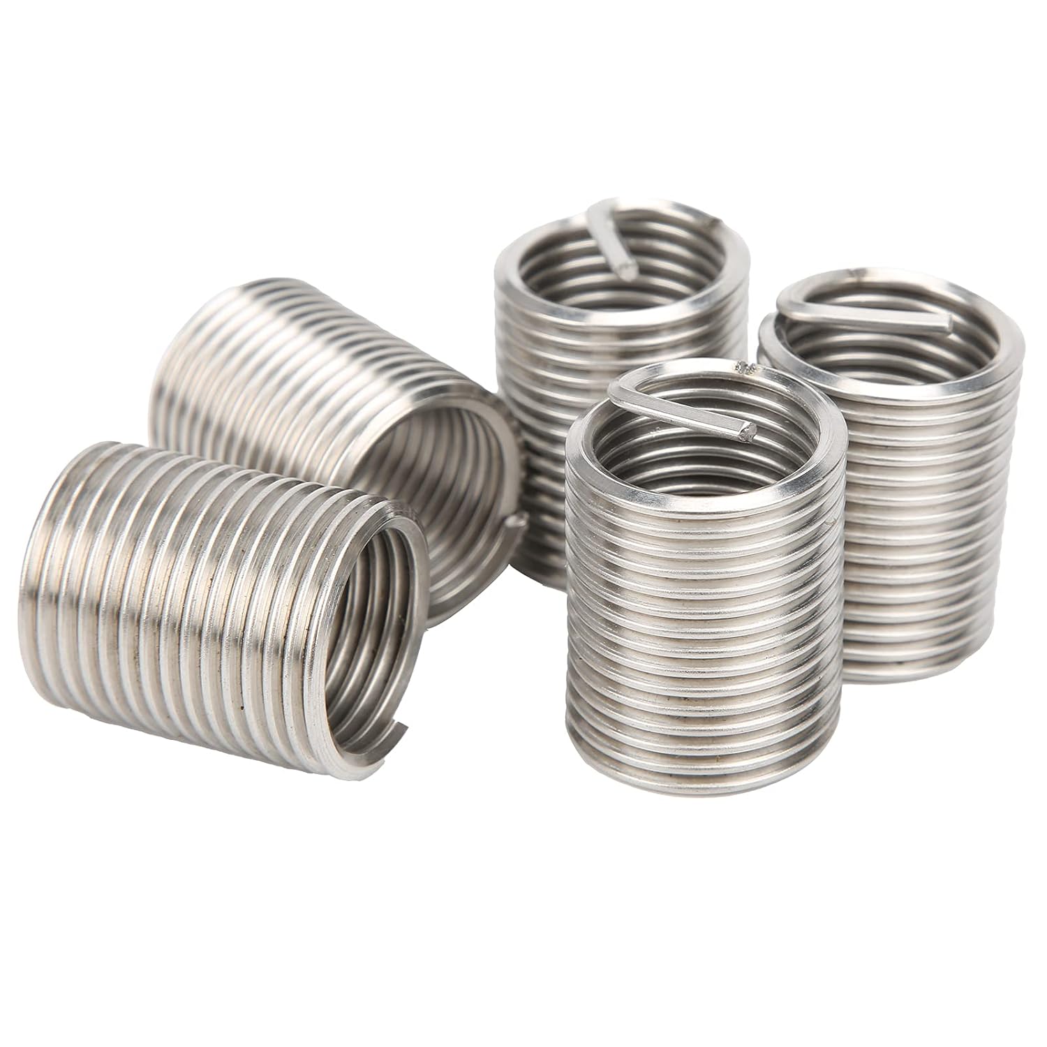 5 PCS Thread Repair Insert, M22 Helicoil Metric Thread Sleeves, Stainless Steel Wire Thread Sheaths with Different Length to Choose for Thread Repair