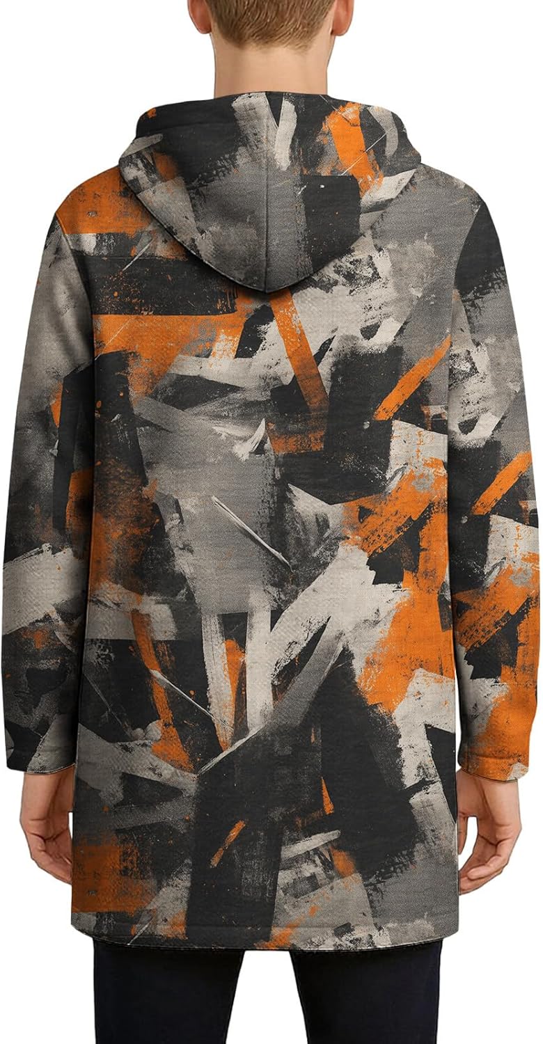 Mens Casual Sport Coat Winter Workout Cardigan Sweaters Plus Size Long Sleeve Full Zip Hoodies Jacket with Pockets