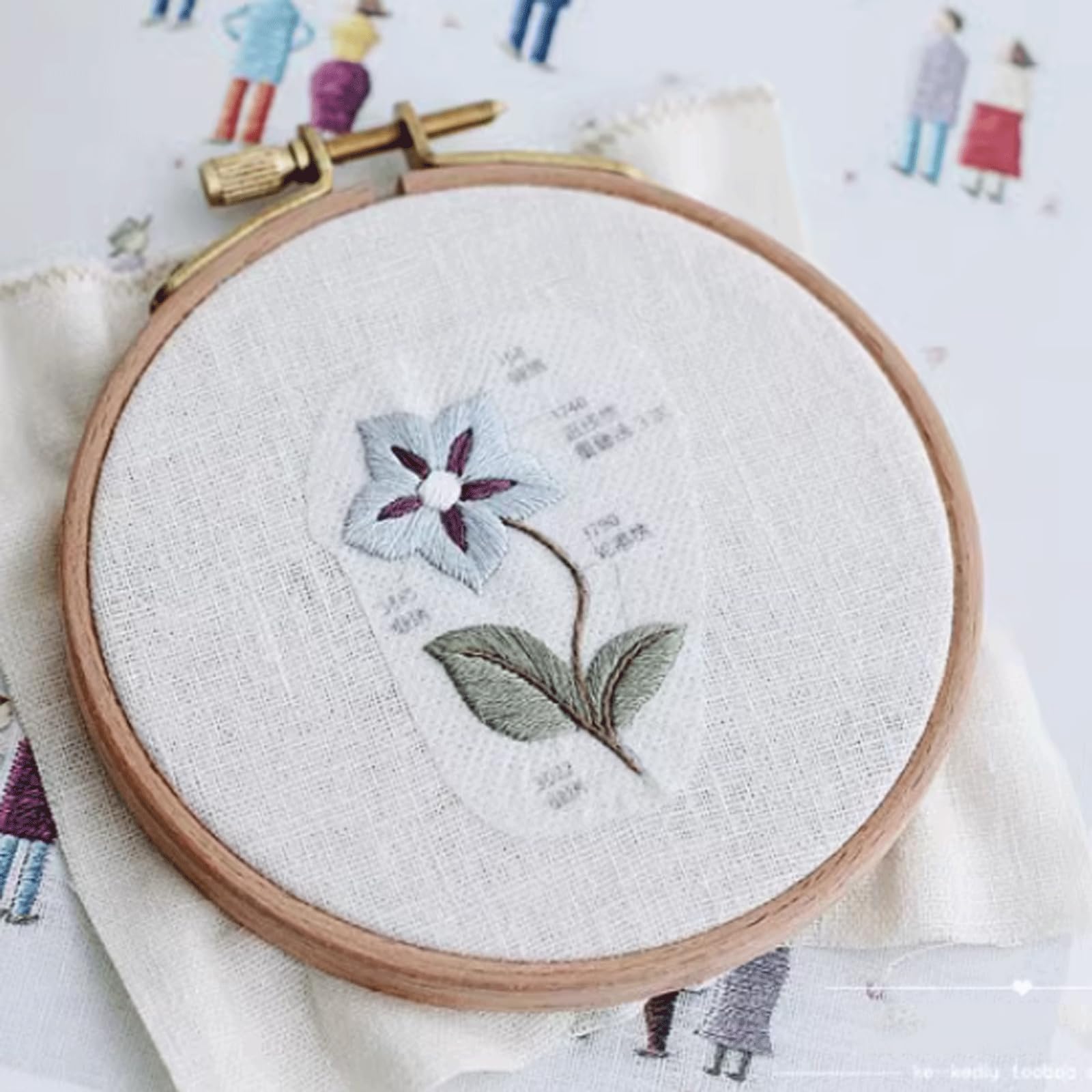 Soporte para aro de bordado DIY, kit de costura para punto de cruz, 2 piezas, madera de haya, marco circular de exhibición de 3 a 11 pulgadas, círculo de costura para manualidades de costura y bo