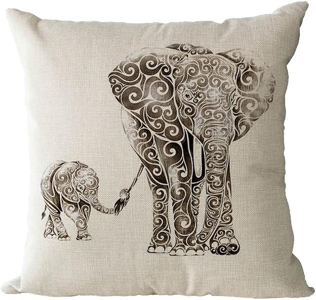 Nunubee Cotton Linen Cushions Cover Protectors 18x18In/45x45cm Pillowcase Throws Pillow Case Sofa Decoration