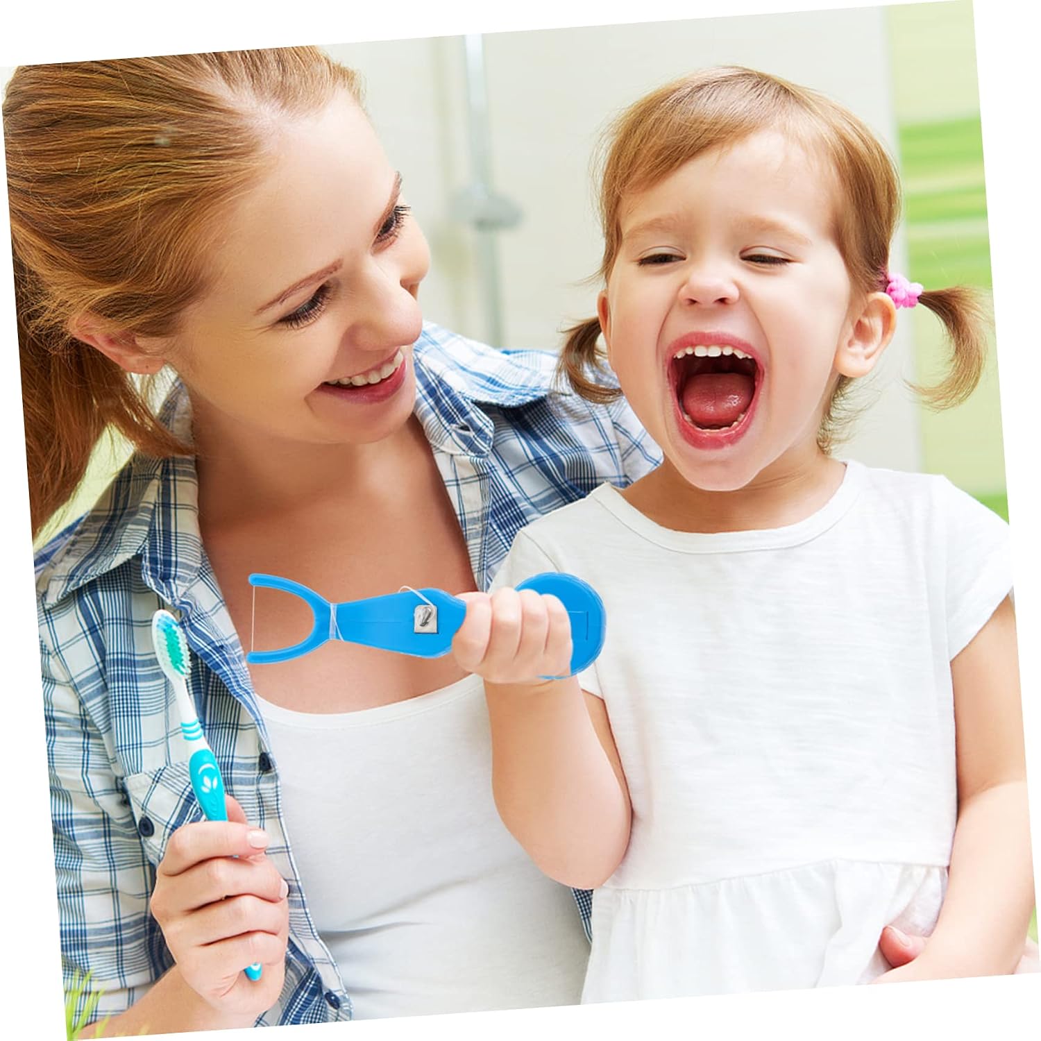 COLLBATH Reusable Dental Floss Holder with Ergonomic Handle for Teeth Cleaning Eco- Rack for Home and Travel Use for Oral Care