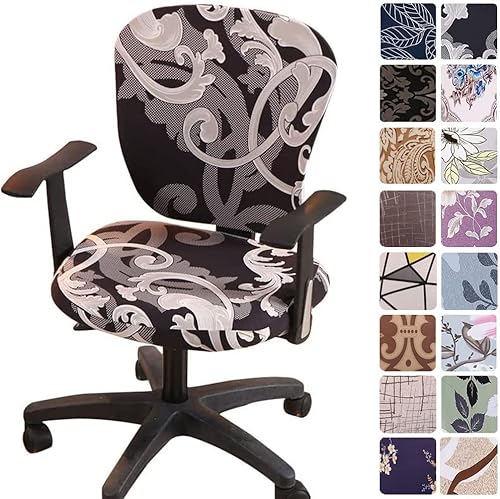 Melaluxe Fundas para silla de oficina de computadora, funda universal protectora y elástica para silla giratoria