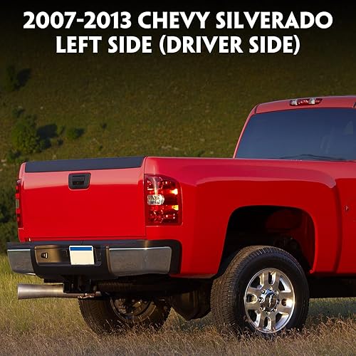 Miniatura 7 de Conjunto de luz trasera derecha compatible con Chevy Silverado 2007-2013, repuesto Silverado 07-13 1500 2500 HD 3500 HD, lámpara de freno trasera