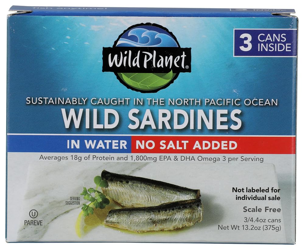 WILD PLANET Skinless Boneless Wild Sardine Fillets, 4.4 OZ