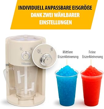 Tristar KD-7310 Slush Machine - 2 Sizes Crushed Ice - 250 g per Minute - 1.1 L Jug - 600 ml Ice Compartment