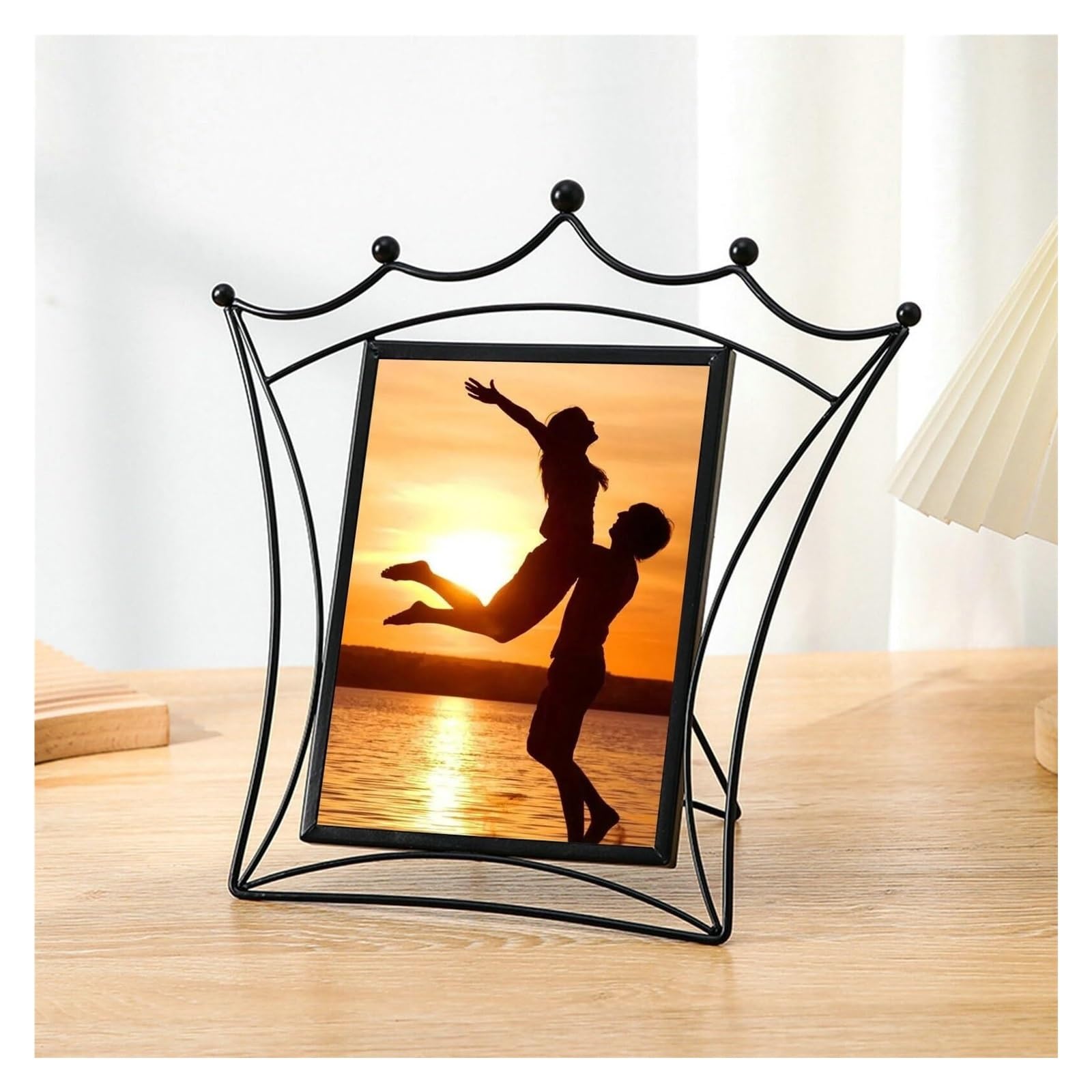 Cadre photo mariage 5x7 noir pour protéger et suspendre vos photos sans abîmer les murs