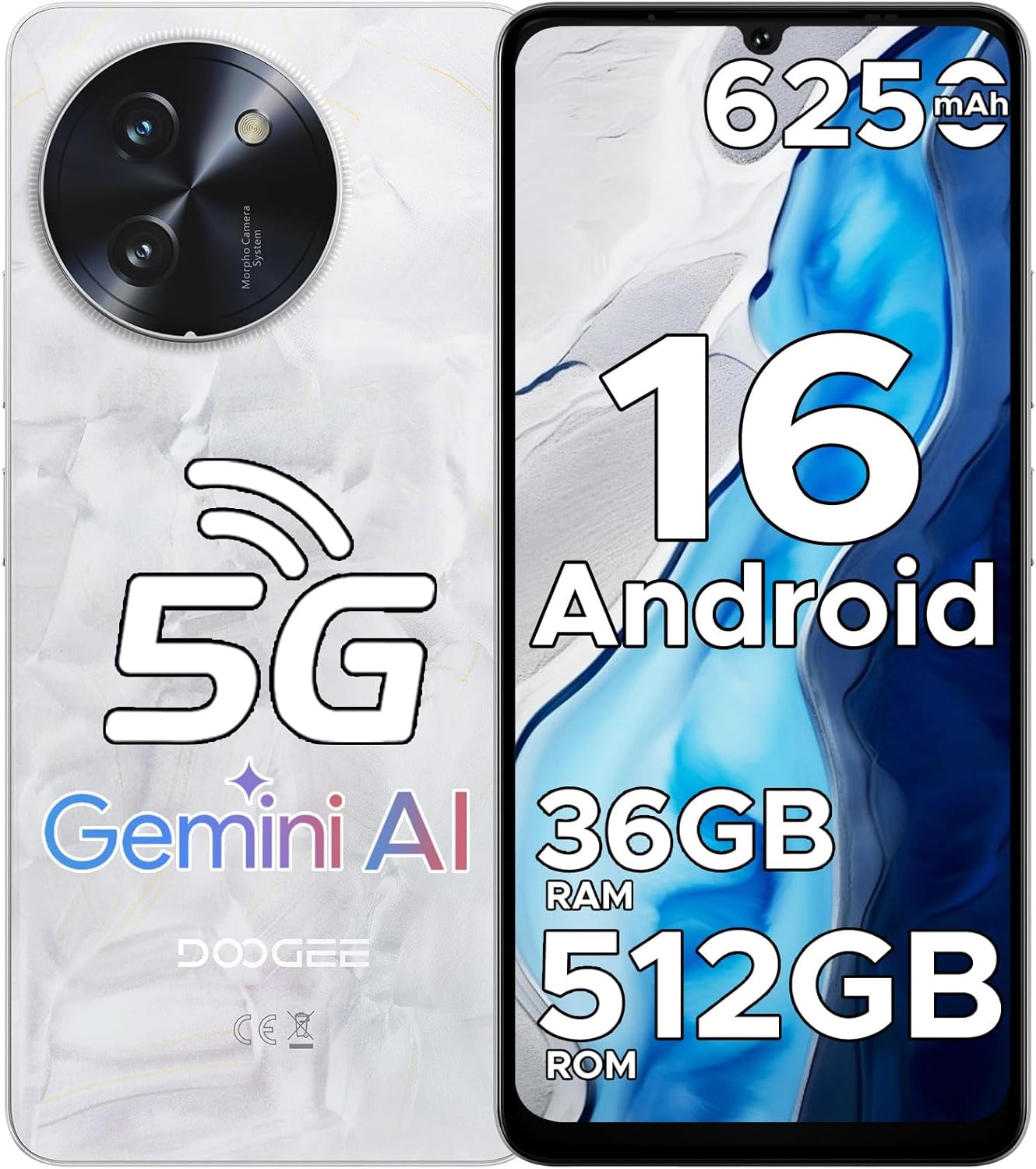 DOOGEE Note 59 Pro+ 5G Unlocked Phone, 5G Android 16...