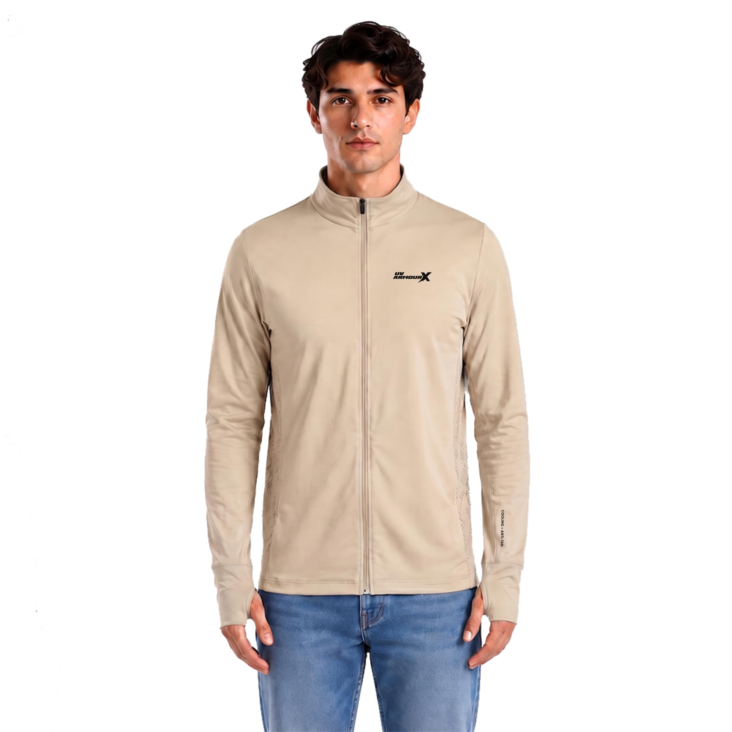 hoodlife UV ArmourX Men's UV Protection Full Sleeve Jacket | Cooling & Anti-Tan Fabric | Lightweight Breathable Mesh Panels | Thumb Hole Design-picture-24
