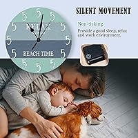 Vista 20 de Quartz Wooden Round Wall Clocks Barn Red Wood Clock Rustic Red Clocks for Farmhouse Decor Silent Wall Clock Modern Wall Hanging Wooden Clock for