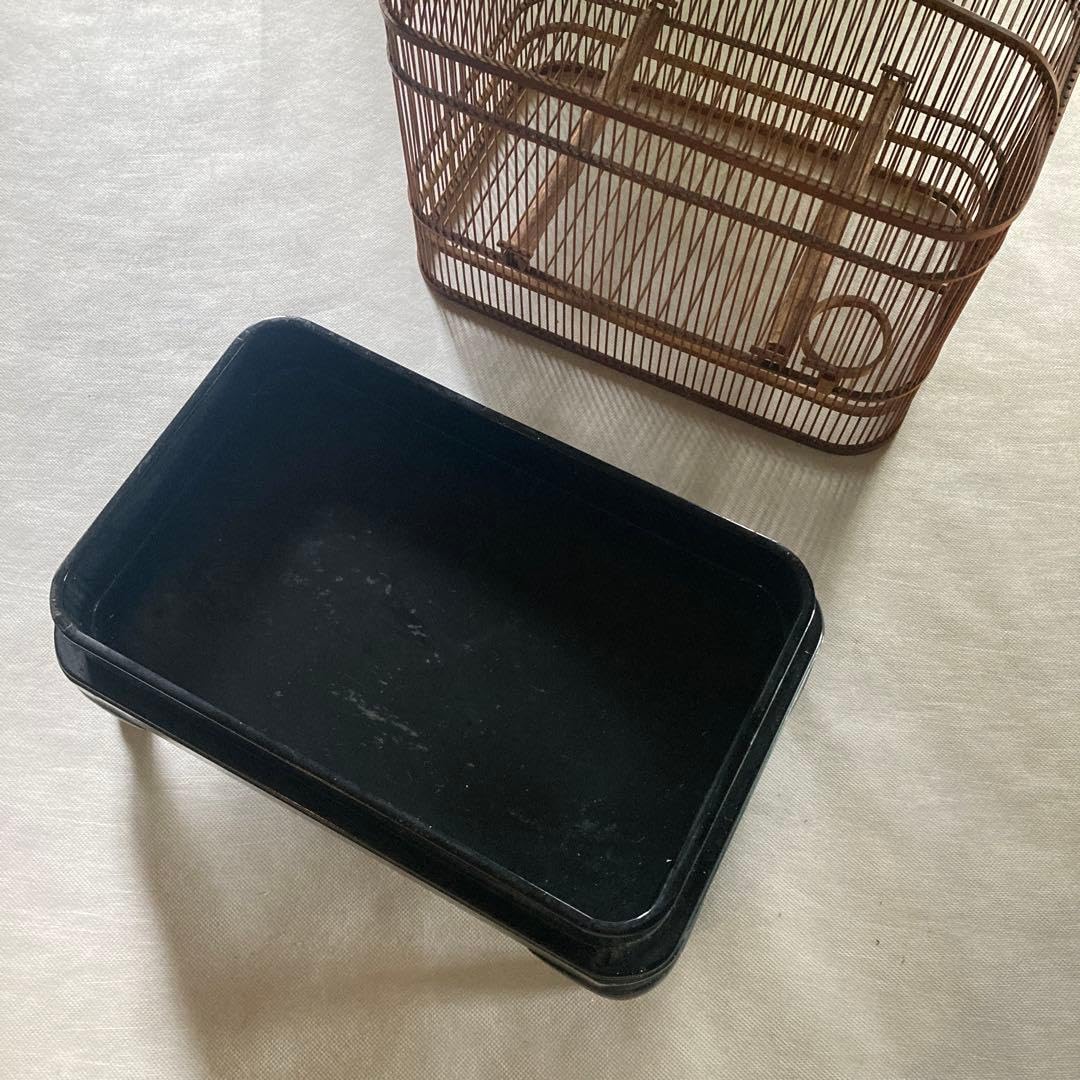 竹製 大名鳥籠(虫籠)伝統工芸品駿河竹千筋細工 黒漆 飾り物 アンティーク 骨董 Amazon.co.jp: 竹製 大名鳥籠(虫籠)伝統工芸品駿河竹千筋細工 黒漆