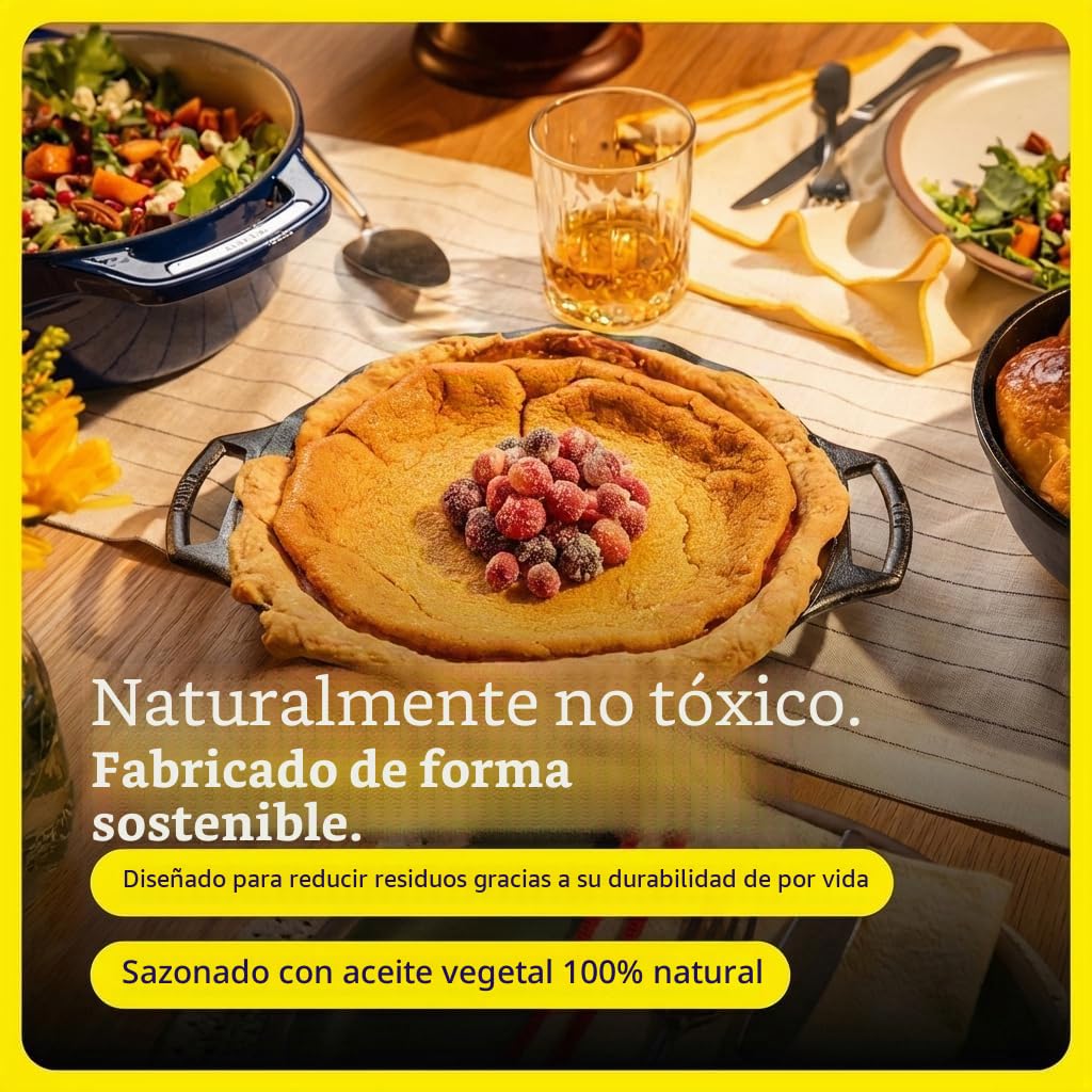 Lodge Molde de hierro fundido para tartas de 9 pulgadas