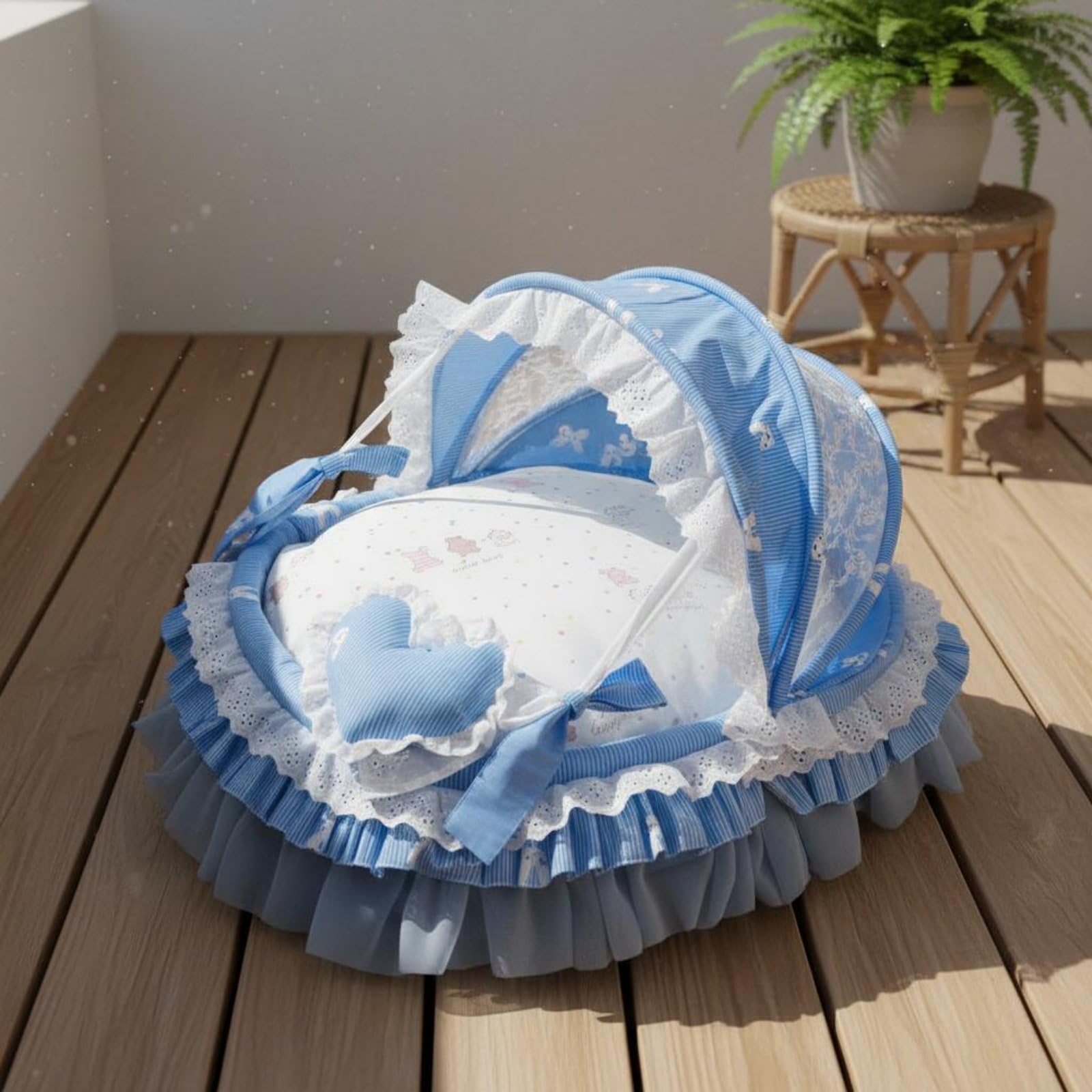 predolo Cuccia Portatile per Gatti, Cuccia Gatto Interno Antigraffio Semichiuso Nido, Lettino per Gatto Morbido e Leggero, Retro Chinese