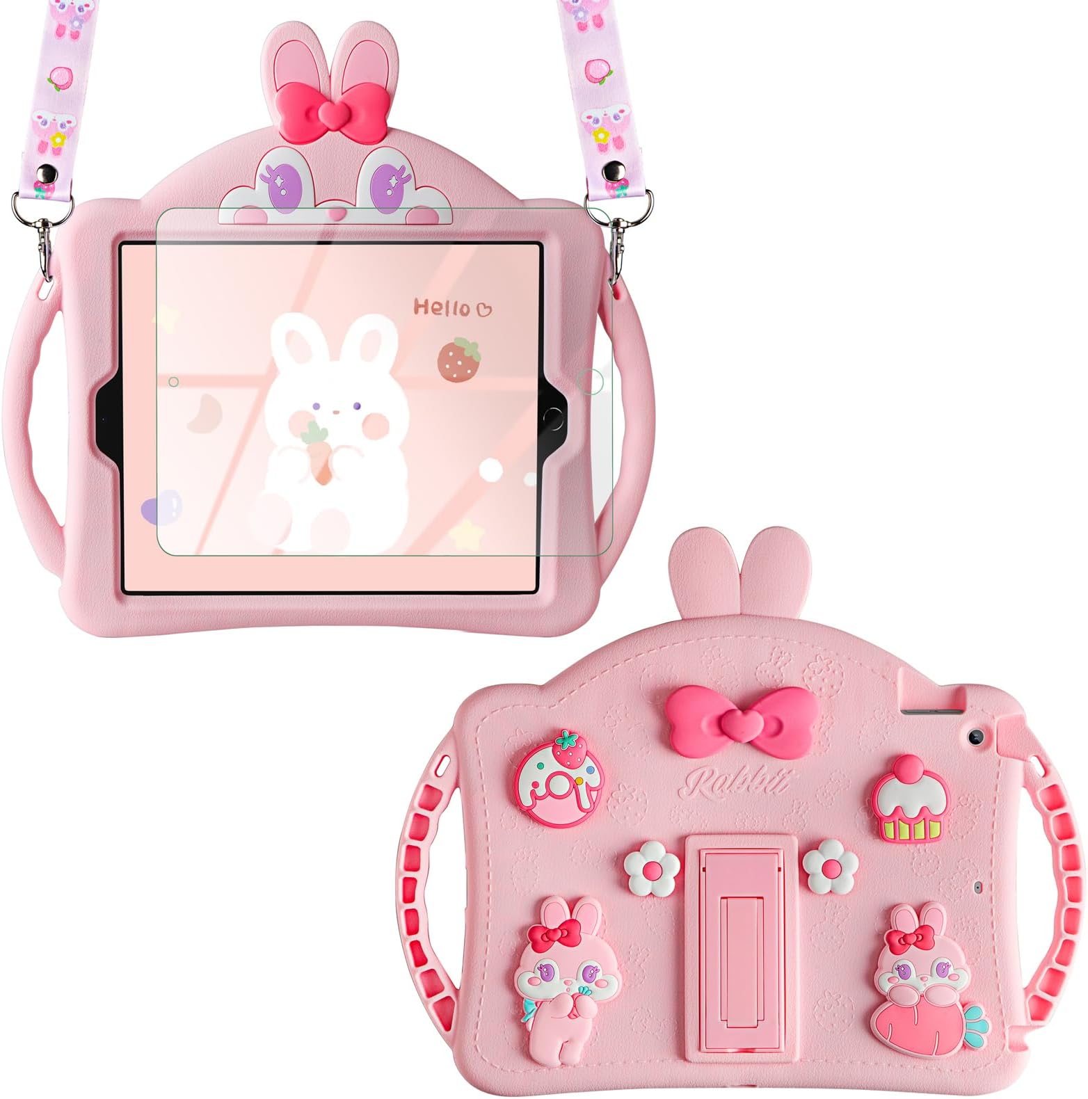 Custodia In EVA Per IPad 7/8/9/10 Gen 10.2″ – Con Manico, Supporto, Cover Schermo, Per Bambini
