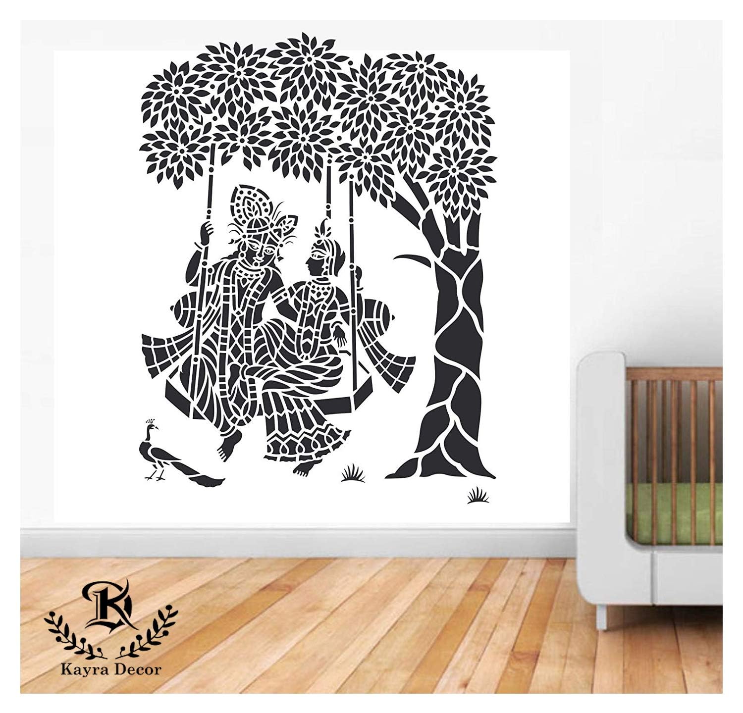 Kayra Decor Stencils for Wall Painting- Latest Radha Krishna Wall Design and Home Wall Decoration 60" x 72" Inch)(KDS90020) (B07RHVW23J) Amazon Price History, Amazon Price Tracker