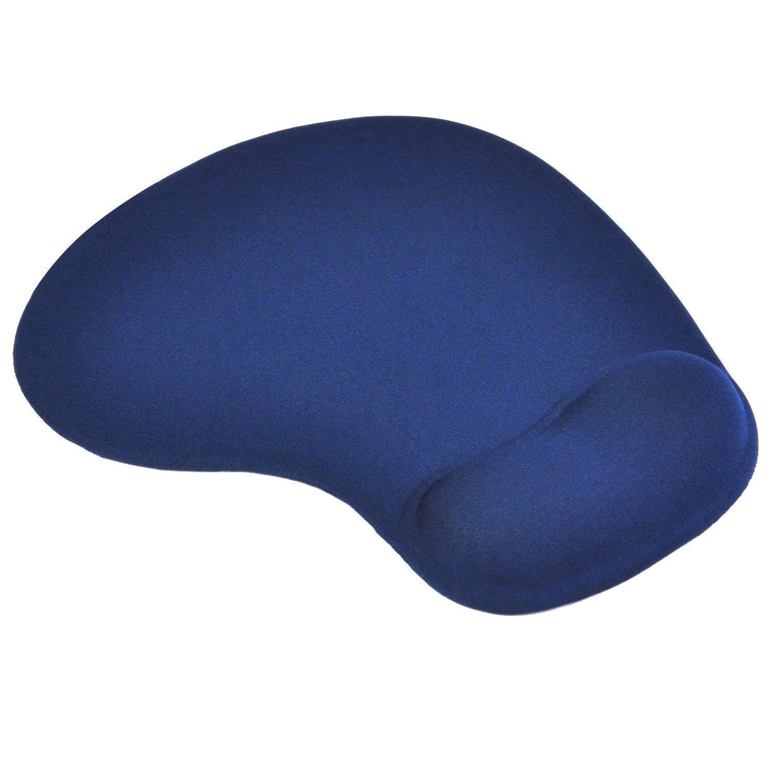 Madhabi Mouse Pad with Wrist Rest Support, Pack of 4 Non-Slip Ergonomic Mouse Pads for PC Laptop Notebook, Smooth Surface for Precision Tracking, Comfortable for Home Office Gaming, Blue-picture-31