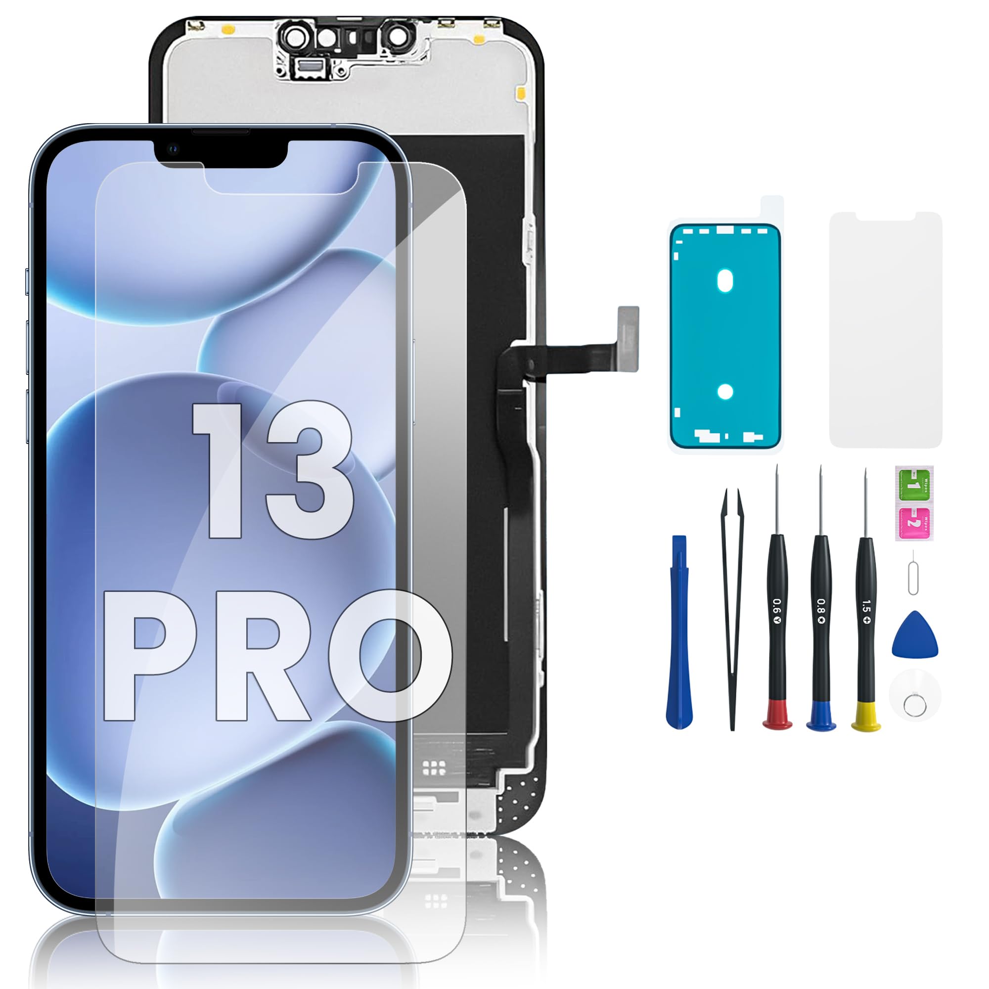 Écran pour iPhone 13 Pro avec vitre tactile 3D et châssis complet pour réparation - 7