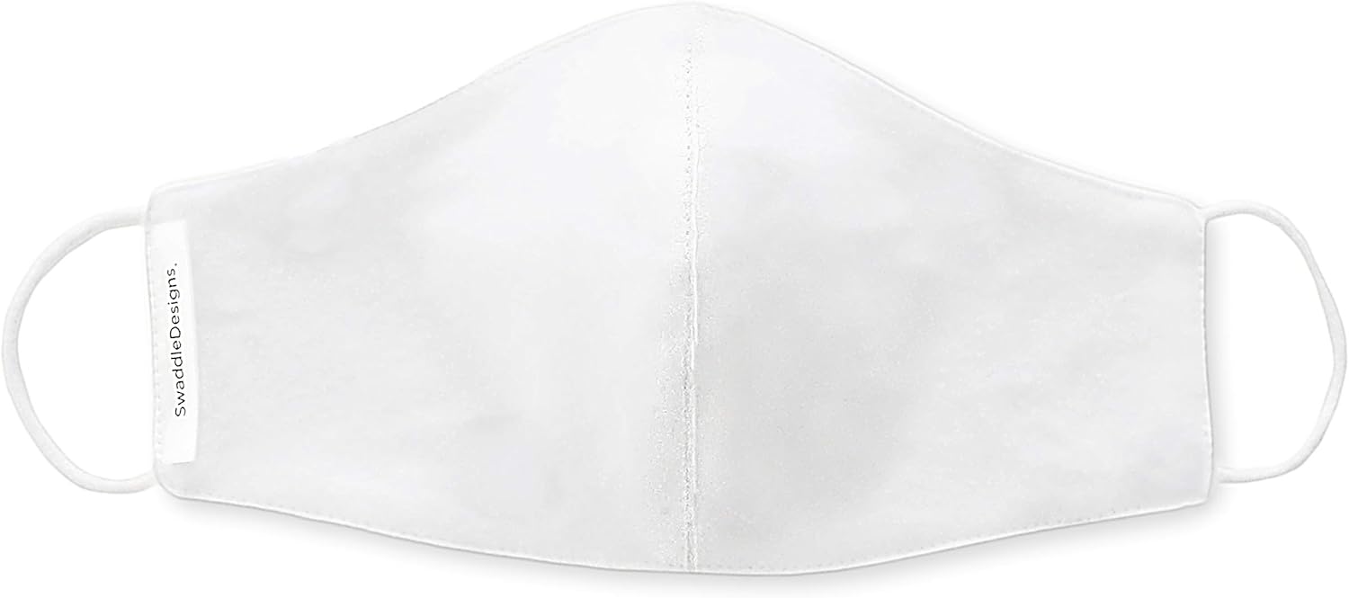 SwaddleDesigns Kids Cloth Cotton Flannel Face Mask, 2Layer